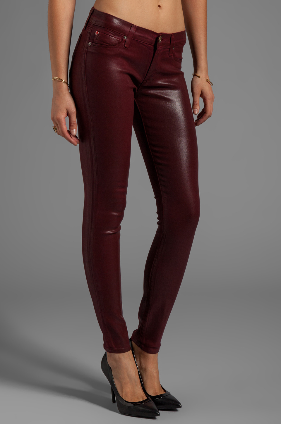 Lyst - Hudson Jeans Krista Skinny in Crimson Wax in Purple