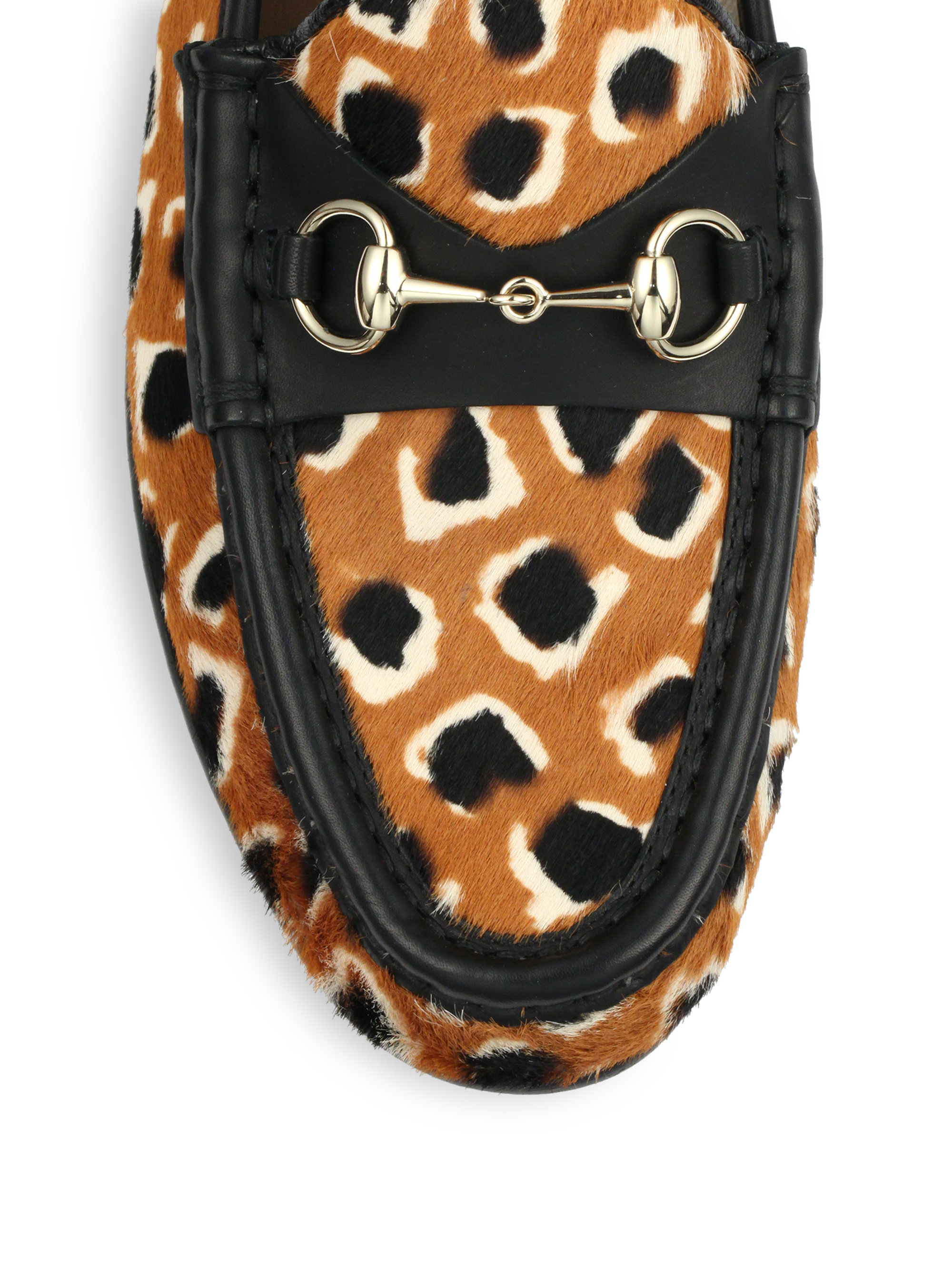 gucci leopard print loafers