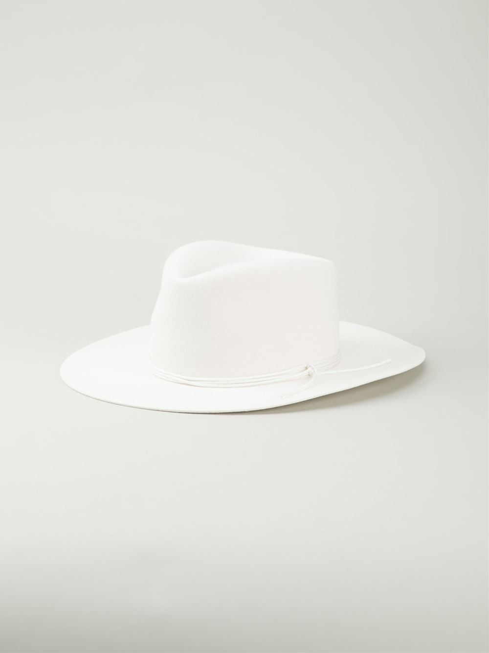 off white fedora hat