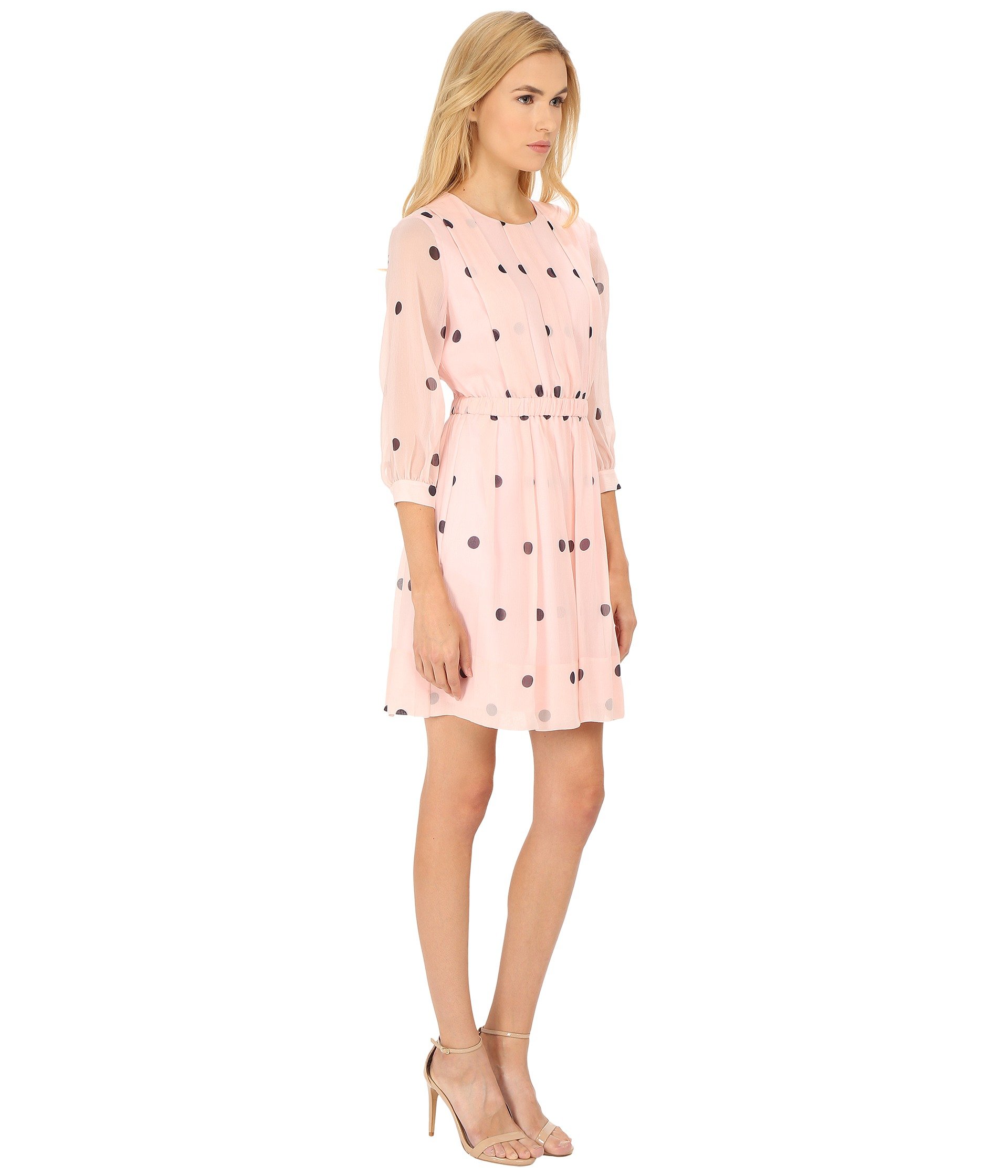 kate spade pink polka dot dress