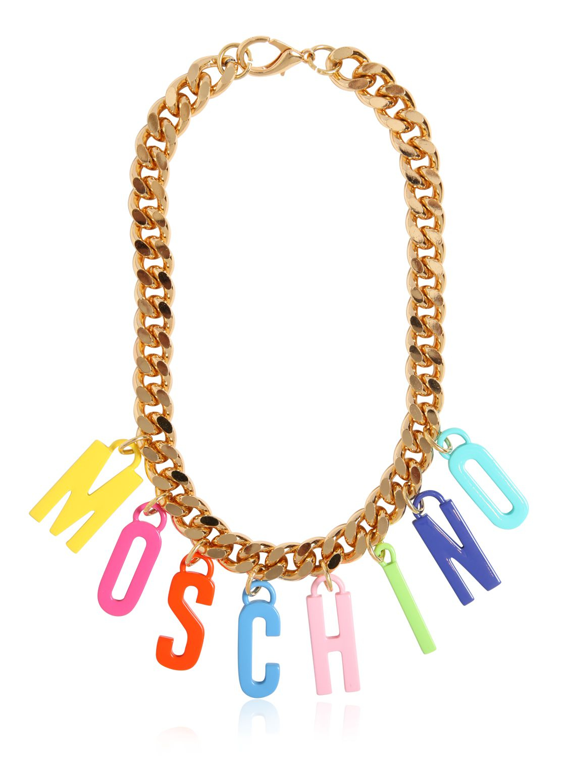 Moschino Chain Necklace With Charms in 