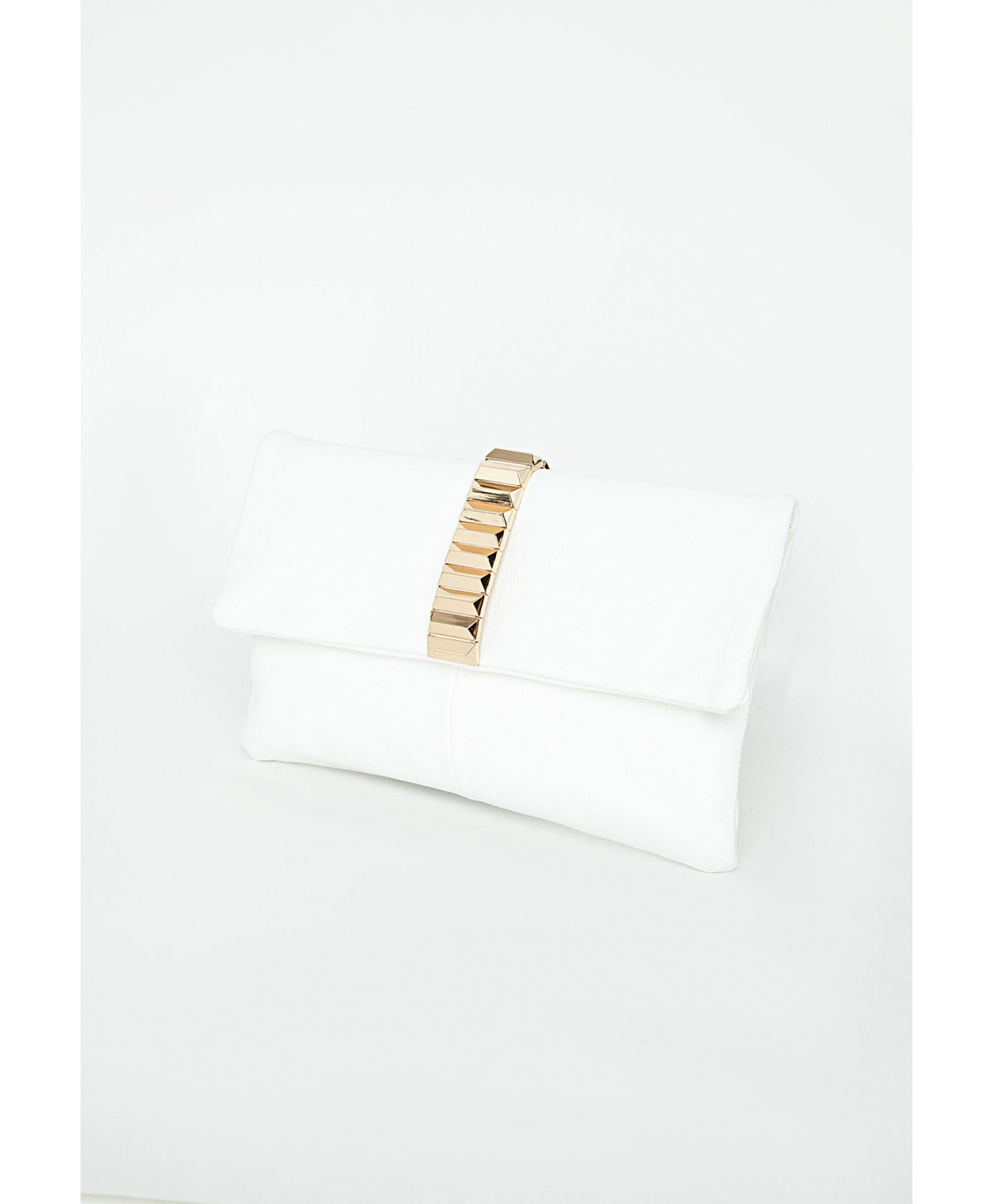 Missguided Saffron White Envelope Clutch Bag with Gold Detail - Lyst