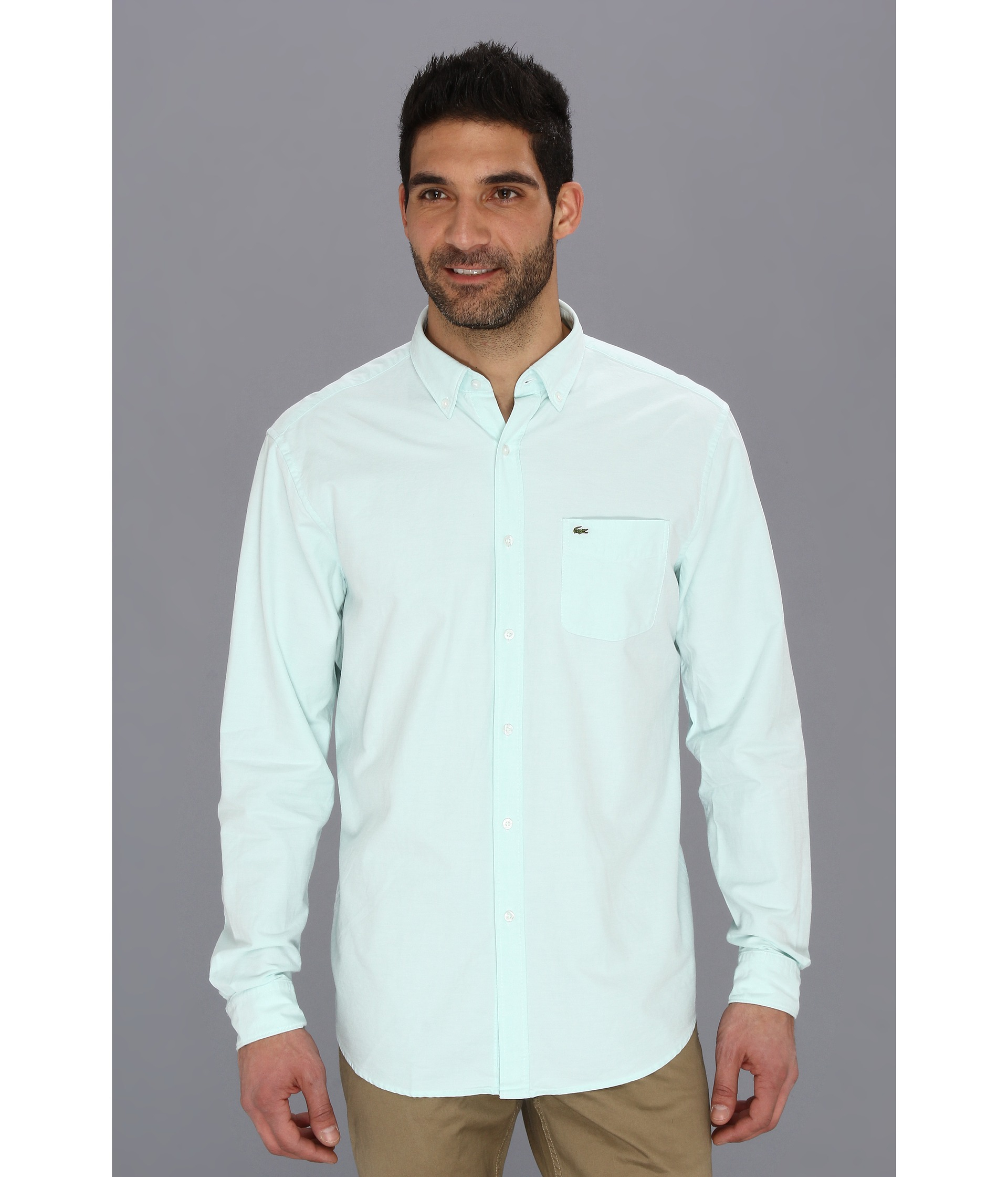 lacoste long sleeve button down