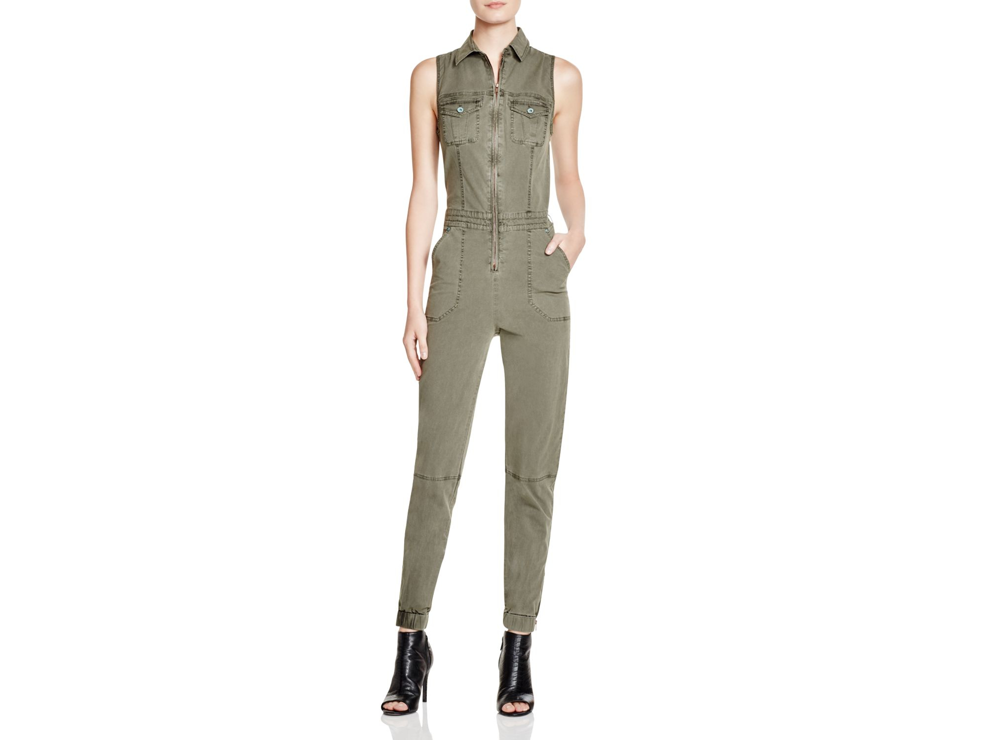 olive green cargo jumpsuit