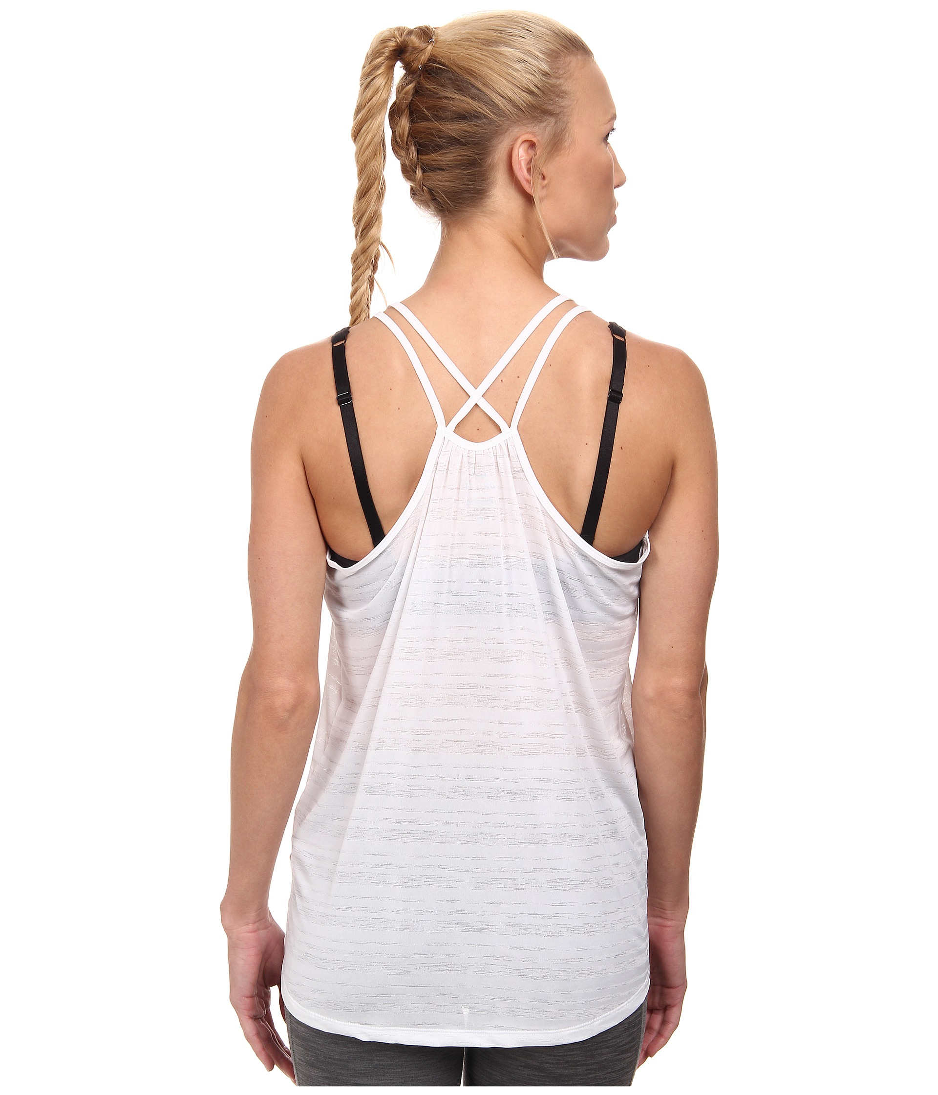 Nike Dri-fit™ Cool Breeze Strappy Tank Top in White | Lyst
