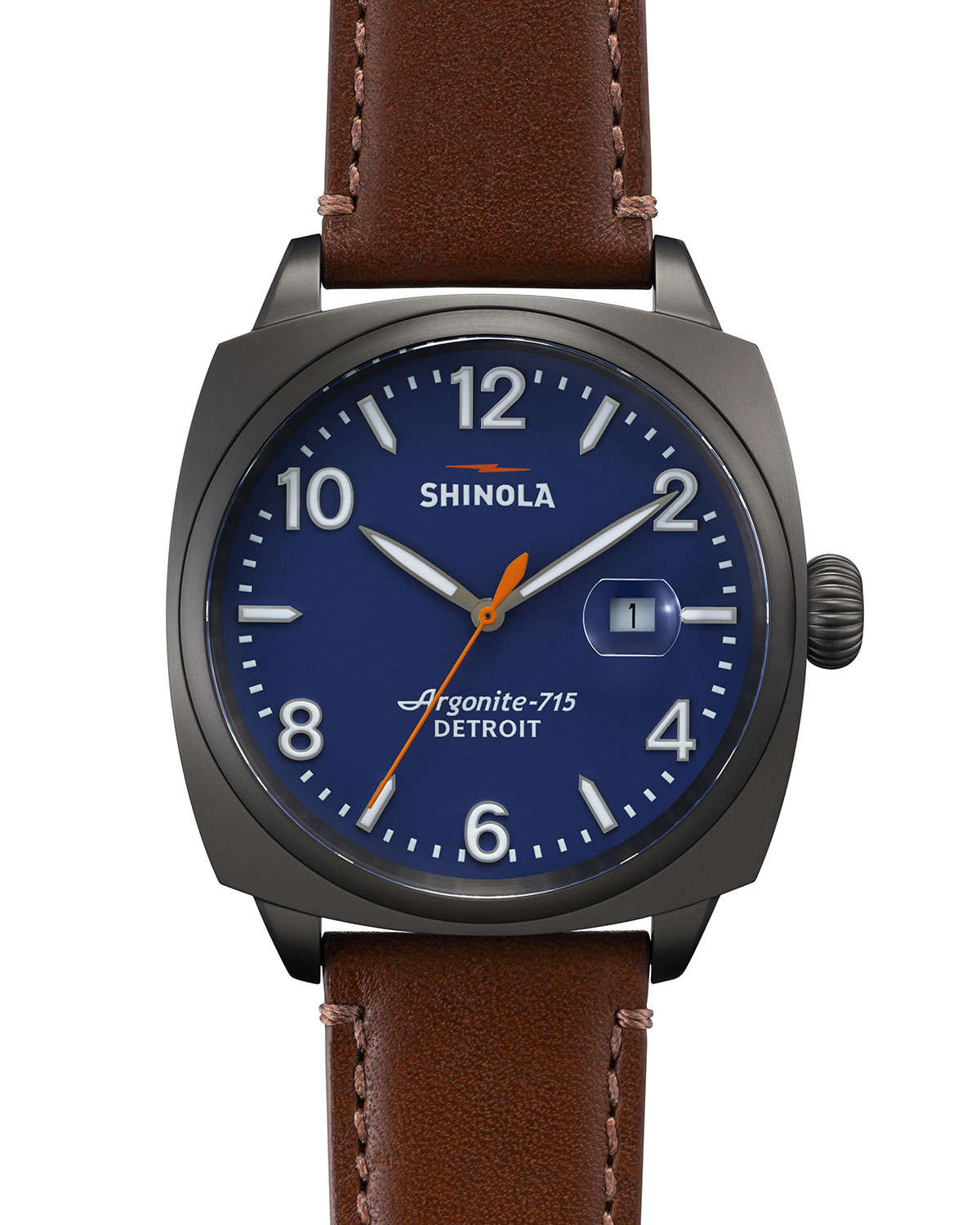 Lyst Shinola 46mm Brakeman Watch in Brown
