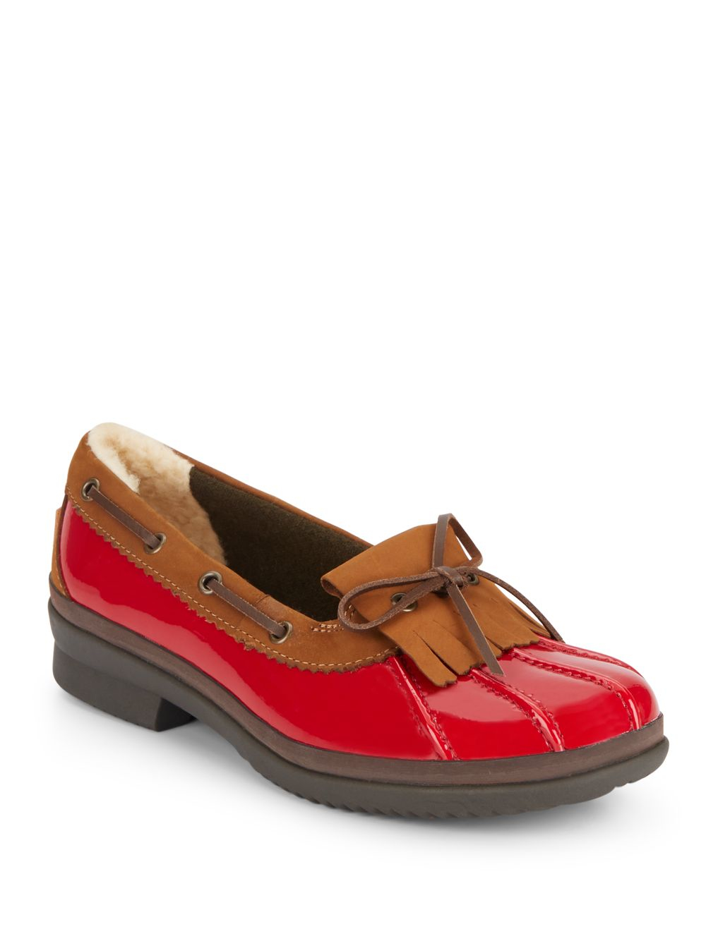Ugg Haylie Patent Leather Loafers in Red | Lyst