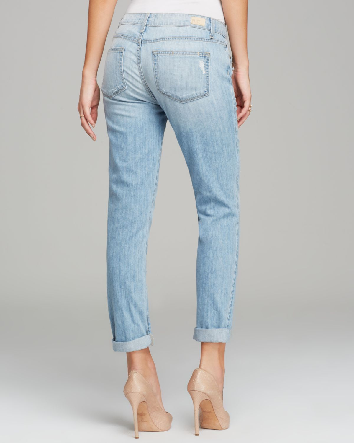 PAIGE Jeans Jimmy Jimmy Skinny Naomi Destructed in Blue - Lyst