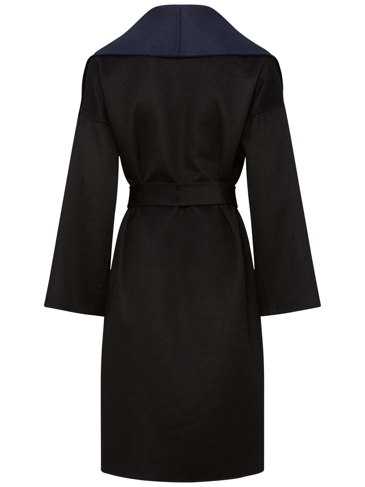 jaeger navy wrap coat