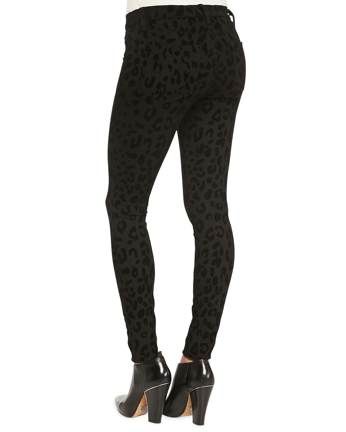 black leopard print jeans