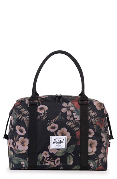 herschel floral duffle bag