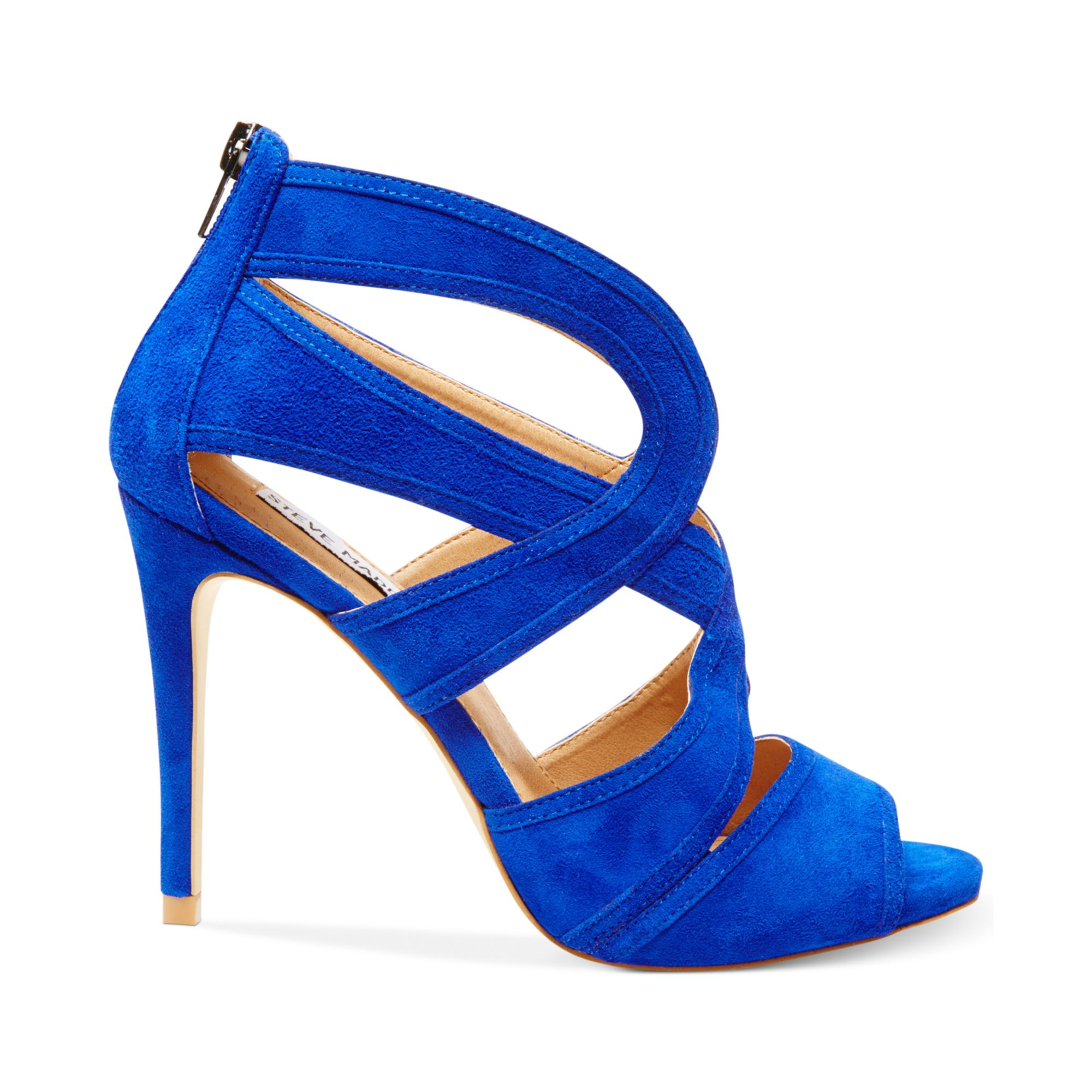 steve madden blue strappy heels