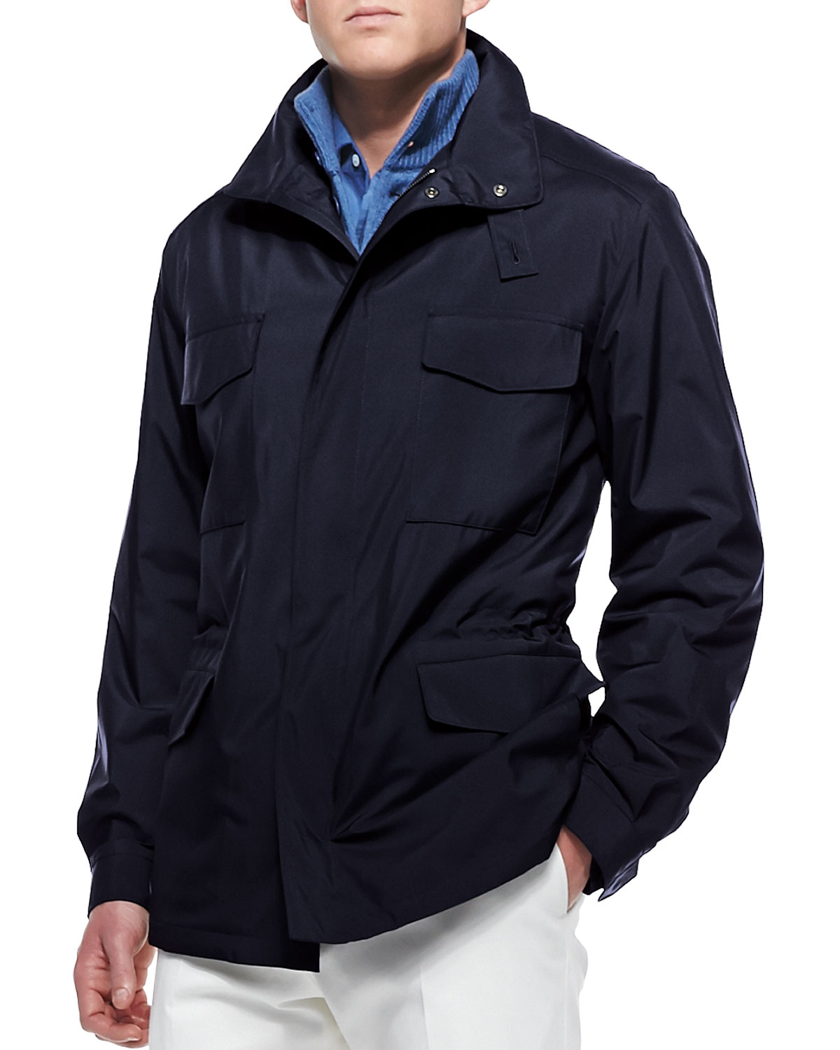 Loro Piana Traveler Windmate Storm System Jacket in Navy (Blue) for Men ...