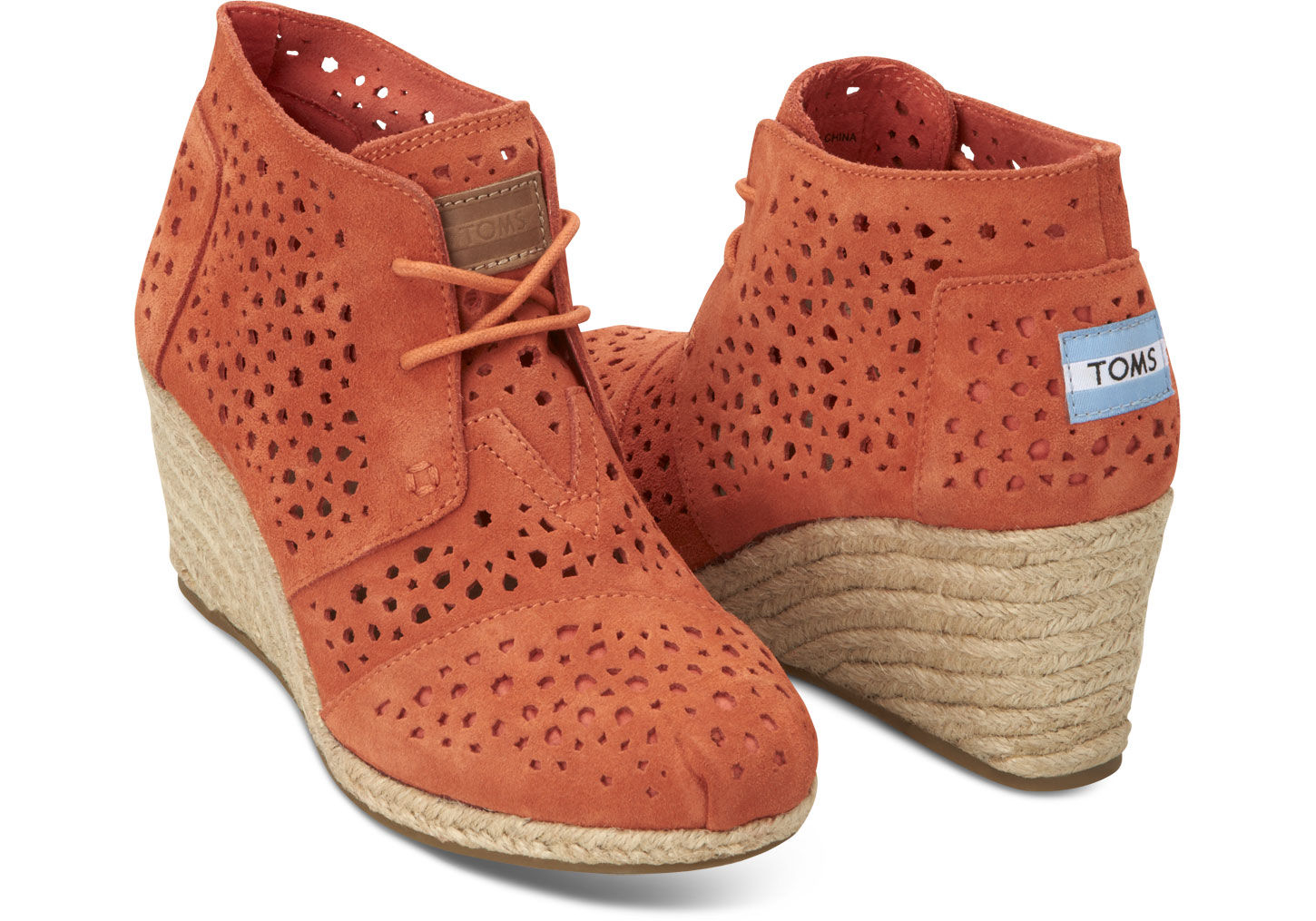 orange and blue wedges