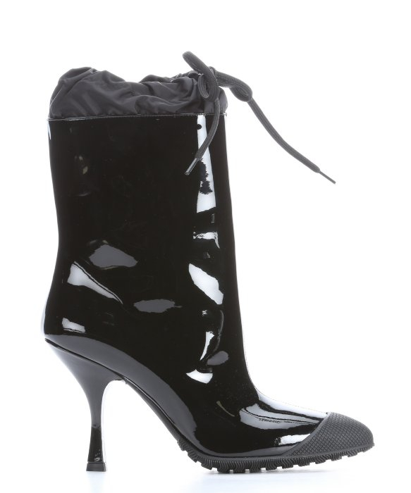 patent leather in rain