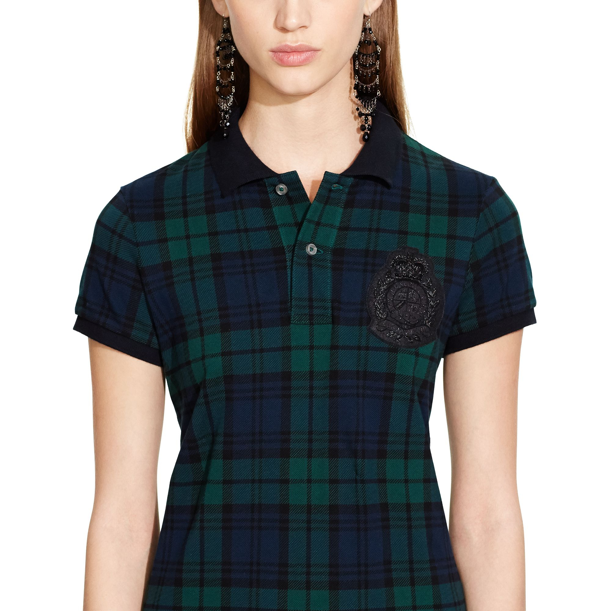 plaid polo dress