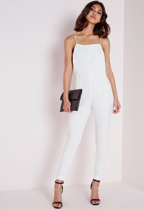 white strappy jumpsuit