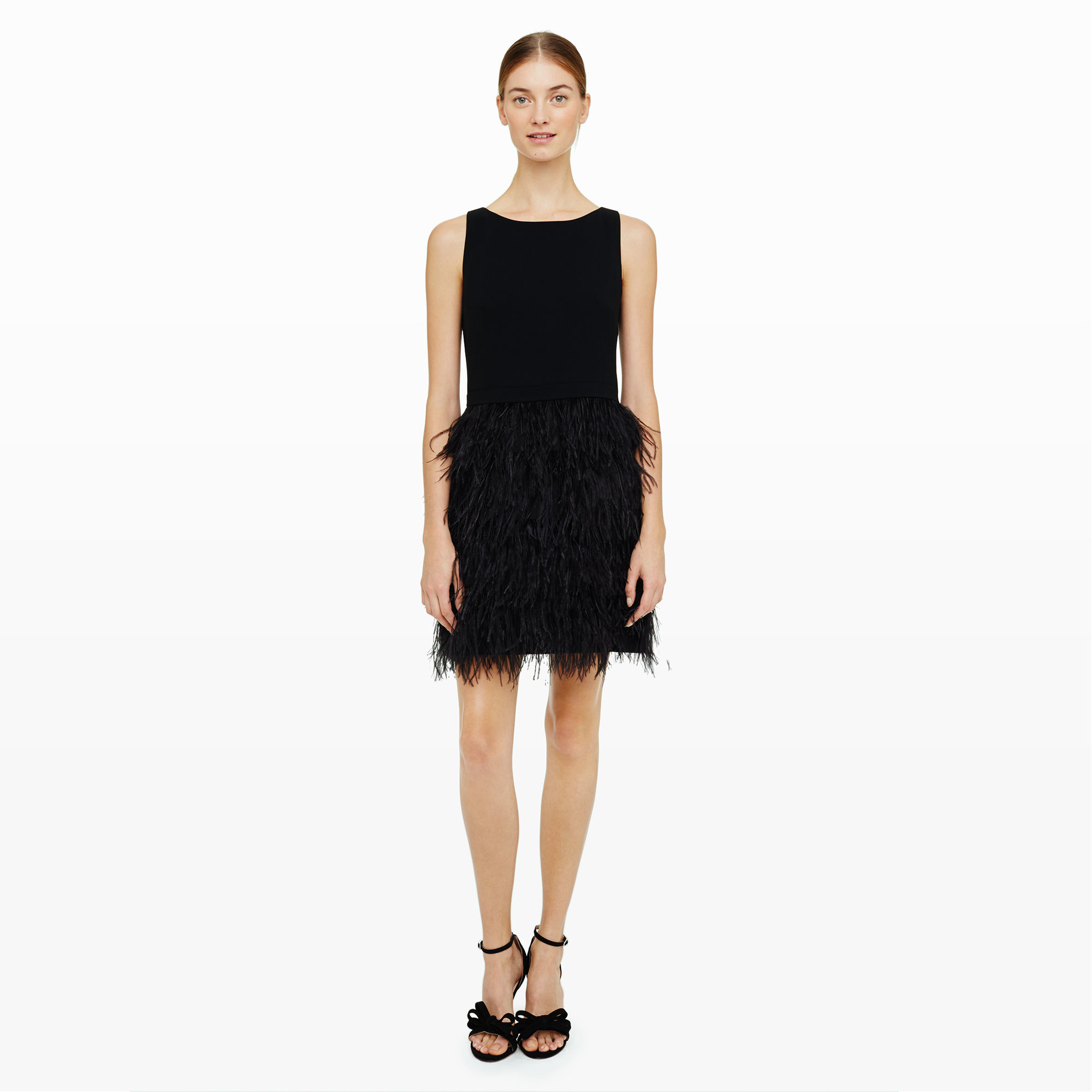 club monaco feather dress