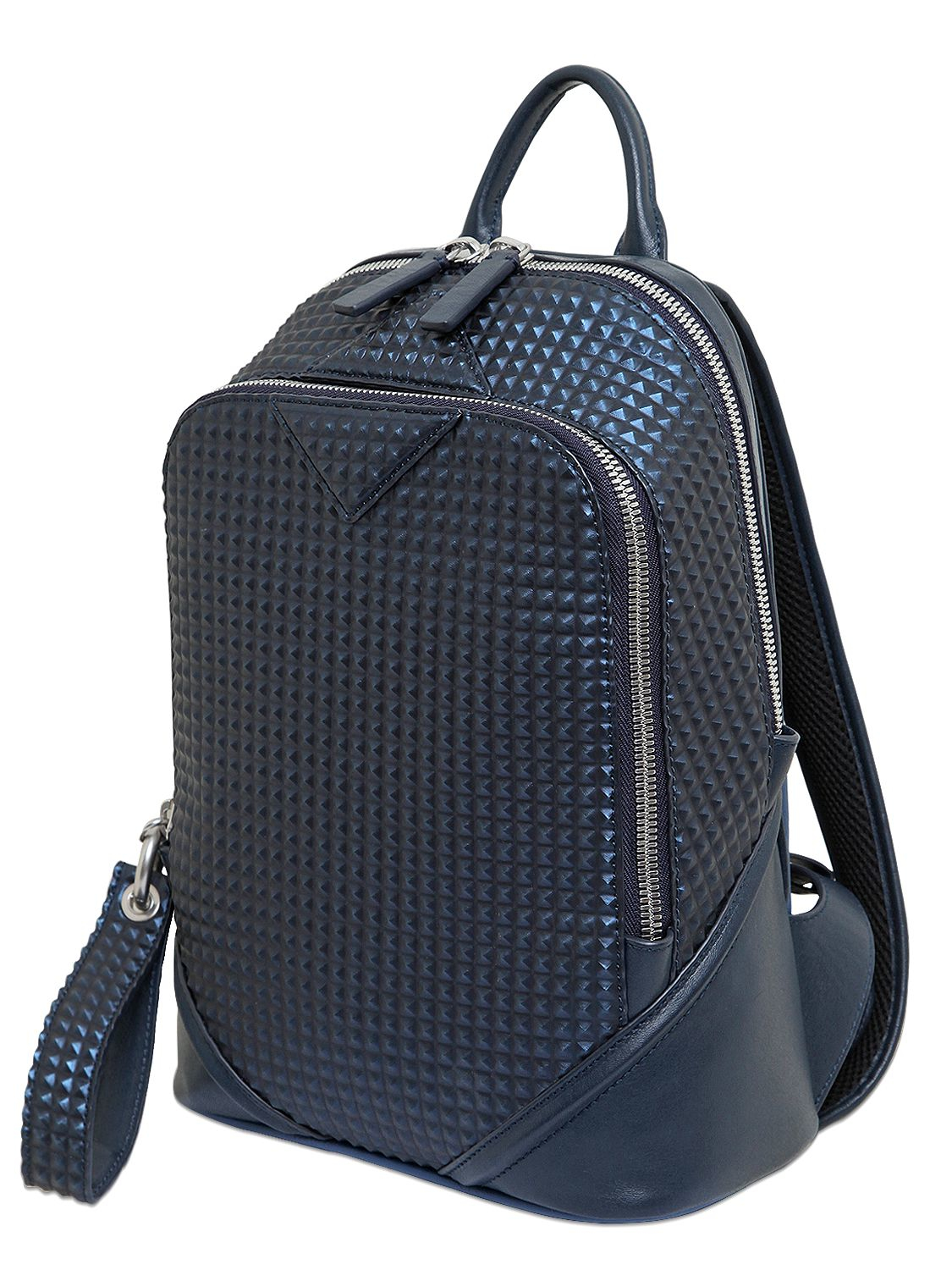 MCM Small Duke Stud Embossed Backpack in Blue/Black (Blue) for Men - Lyst