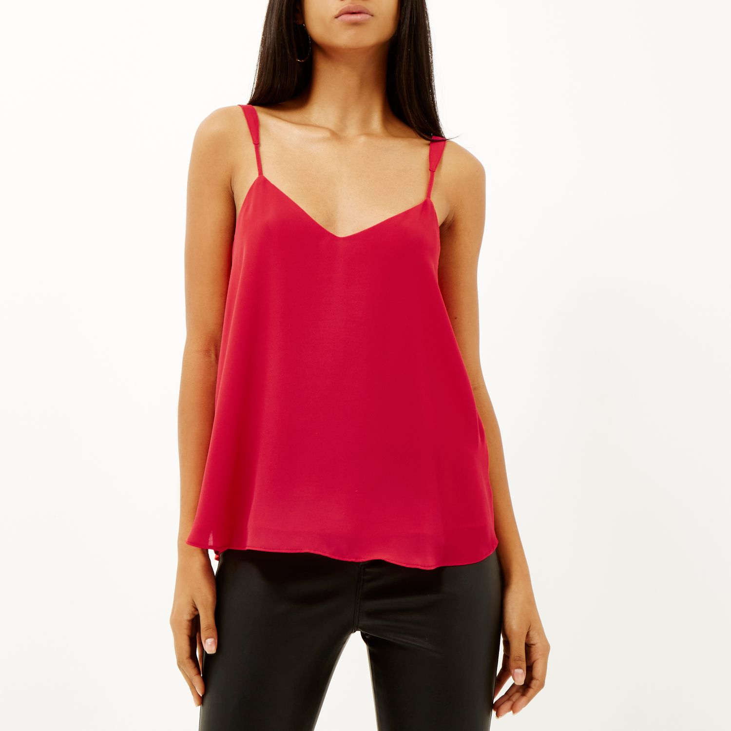 ruched v neck cami