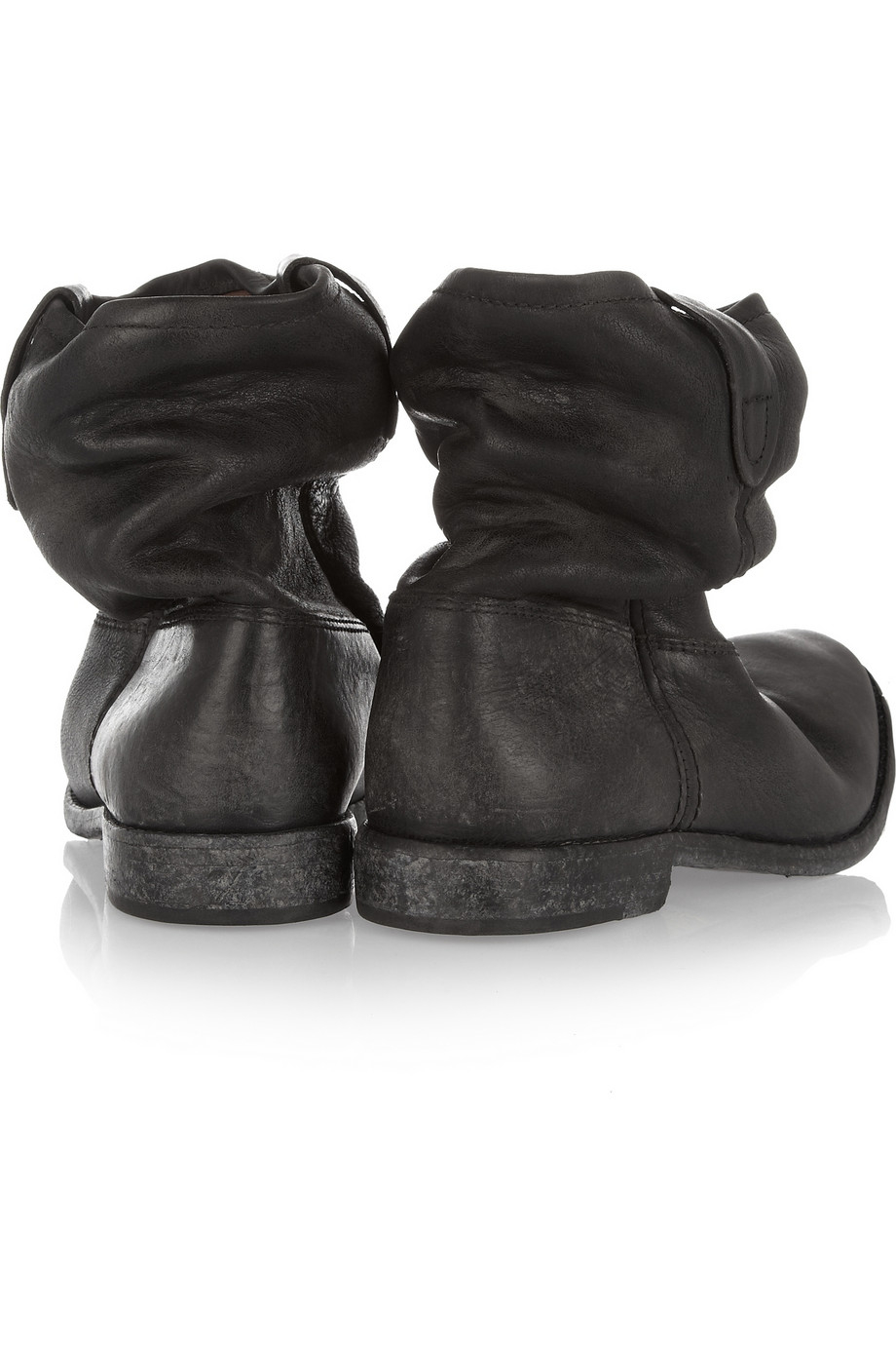 Isabel Marant Jenny Slouchy Leather Ankle Boots in Black | Lyst