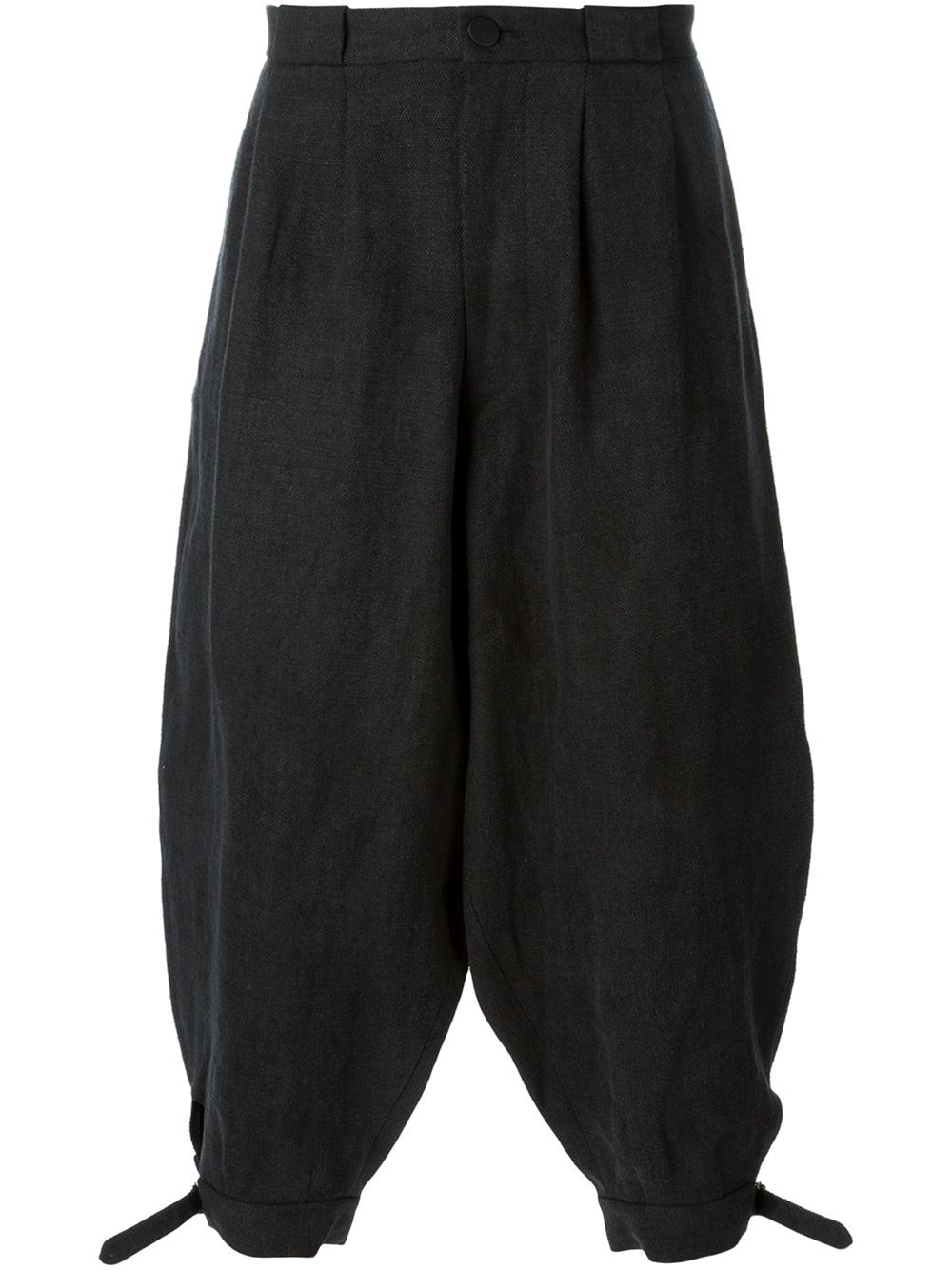Aganovich Cropped Balloon Trousers in Black for Men | Lyst