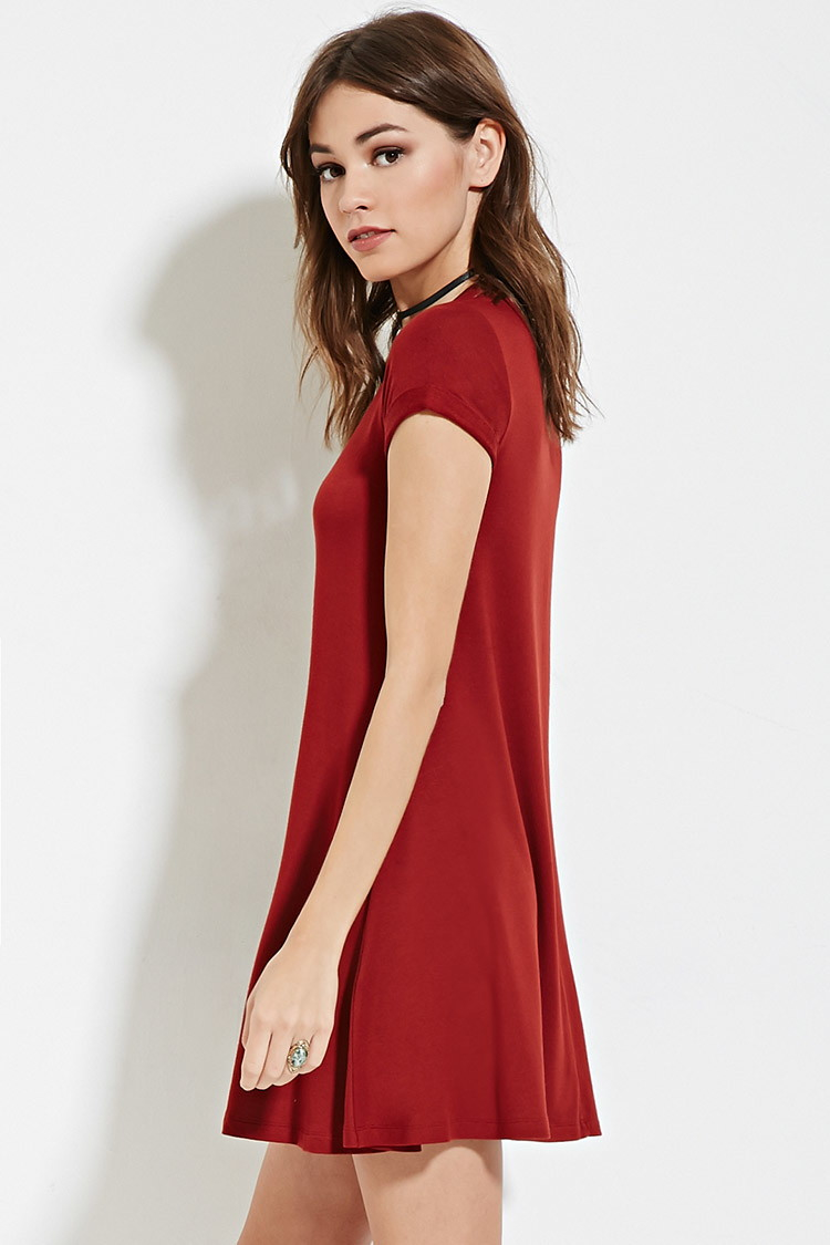 red t shirt dresses
