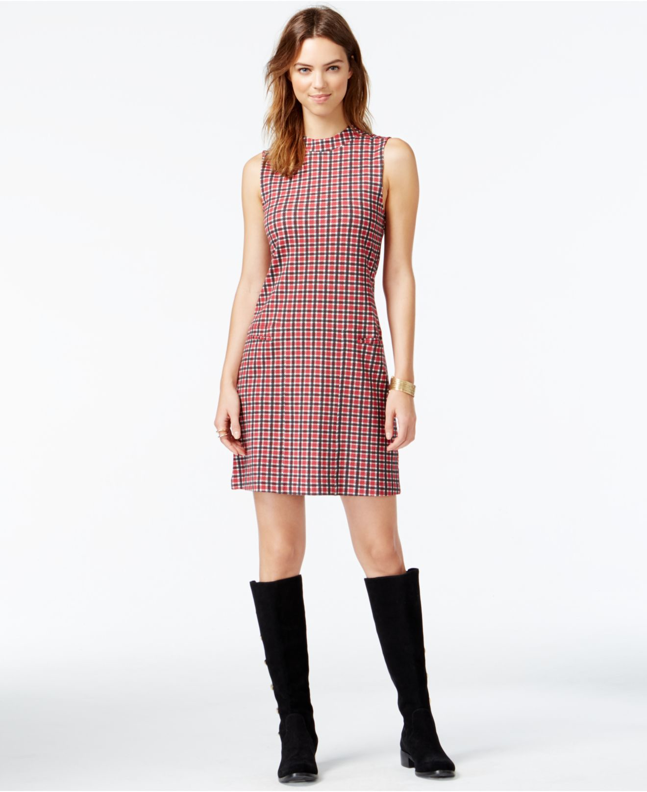 plaid shift dresses