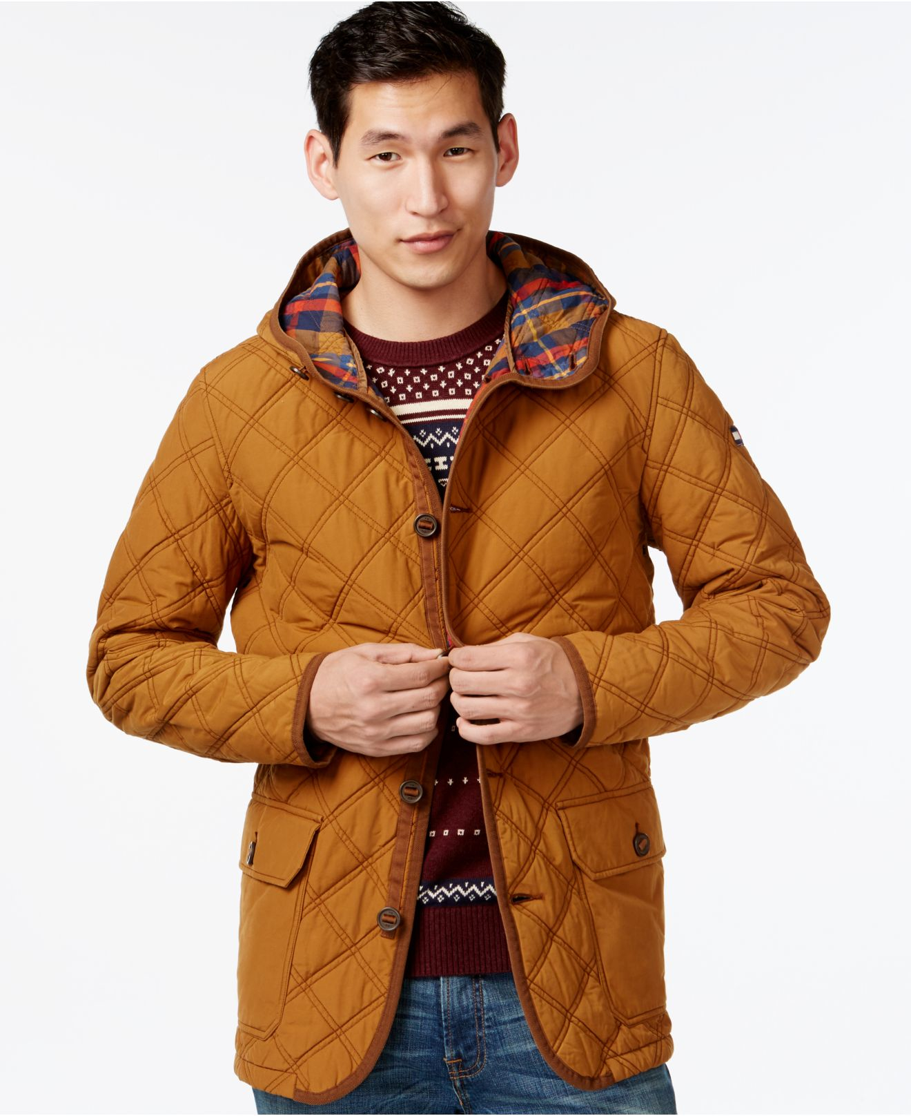 tommy hilfiger hooded coat