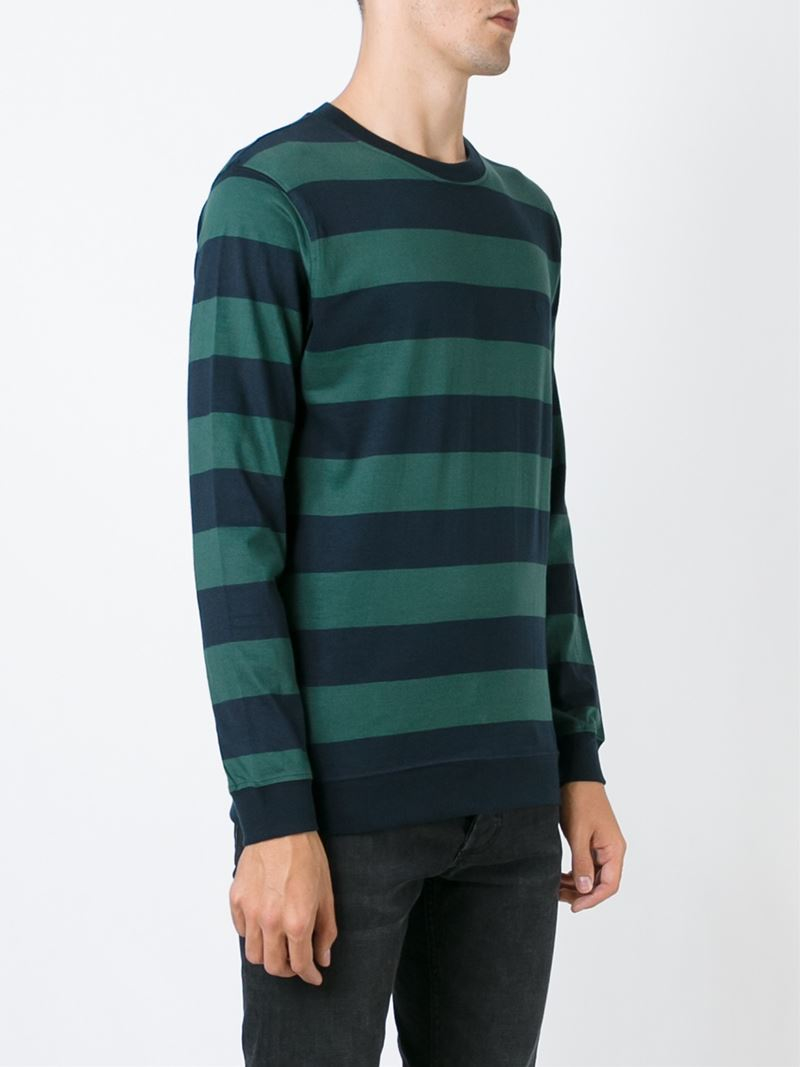 Stussy Striped Long Sleeve T-shirt in Green (Blue) for Men | Lyst