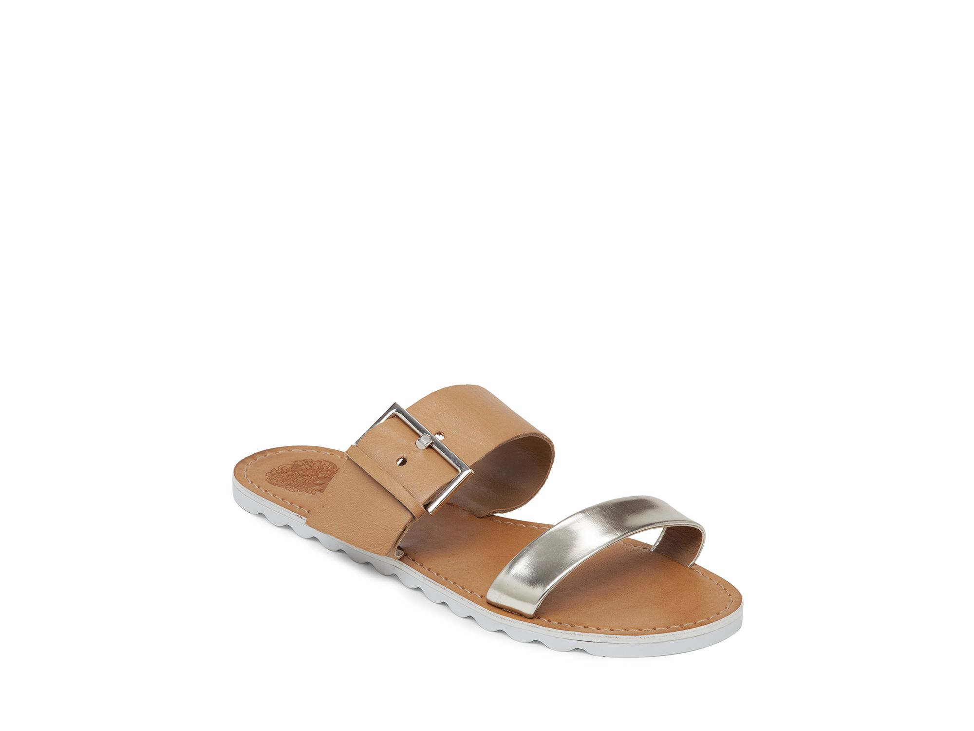 vince camuto leather flat sandals