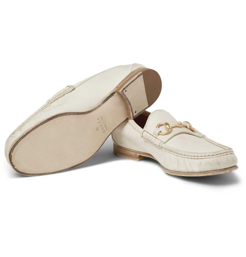 loafers for white gucci horsebit burnished leather loafers in white for loafers for white gucci horsebit burnished leather loafers in white for