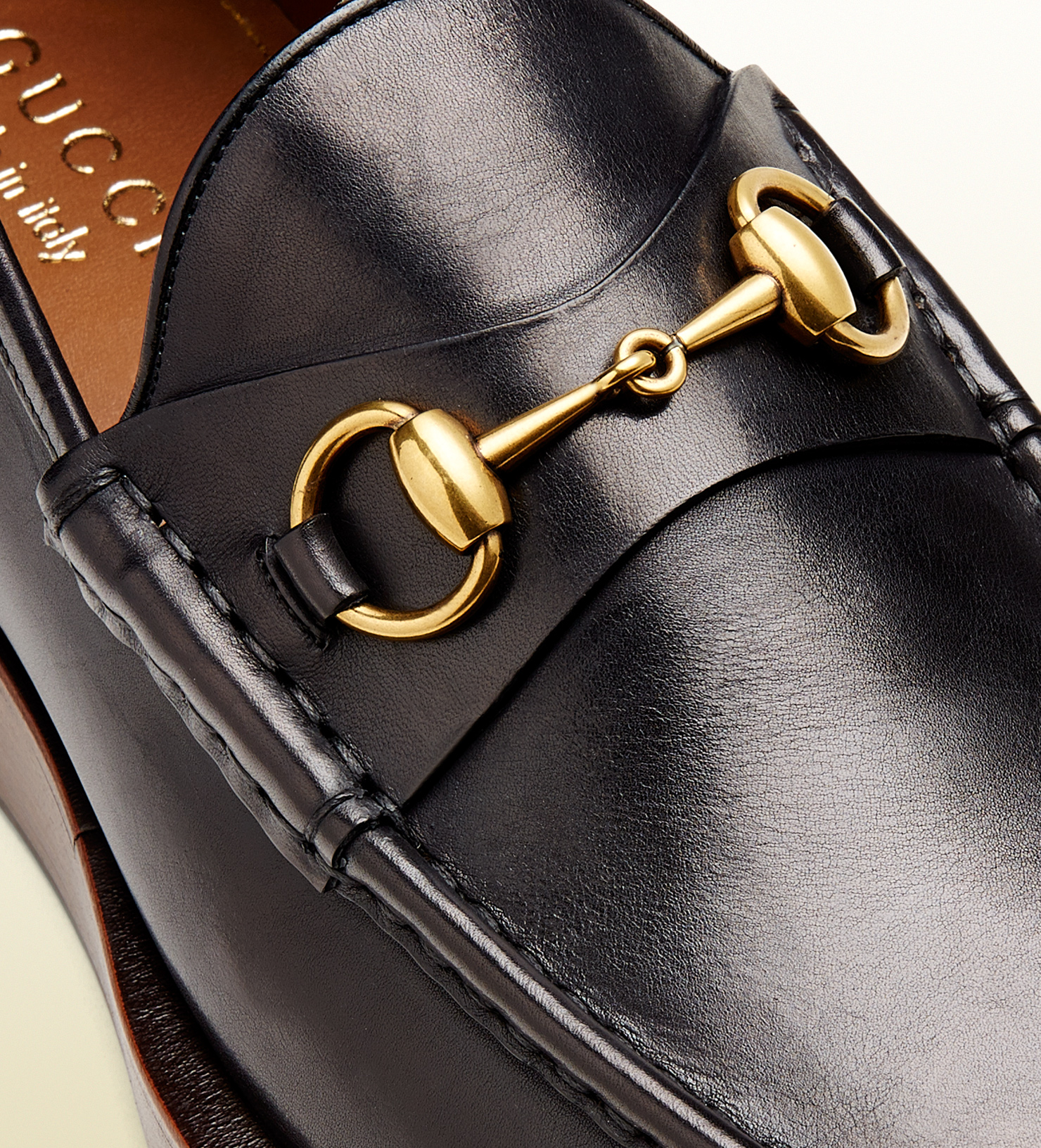 Gucci Shaded Leather Platform Horsebit Loafer in Black for Men - Lyst
