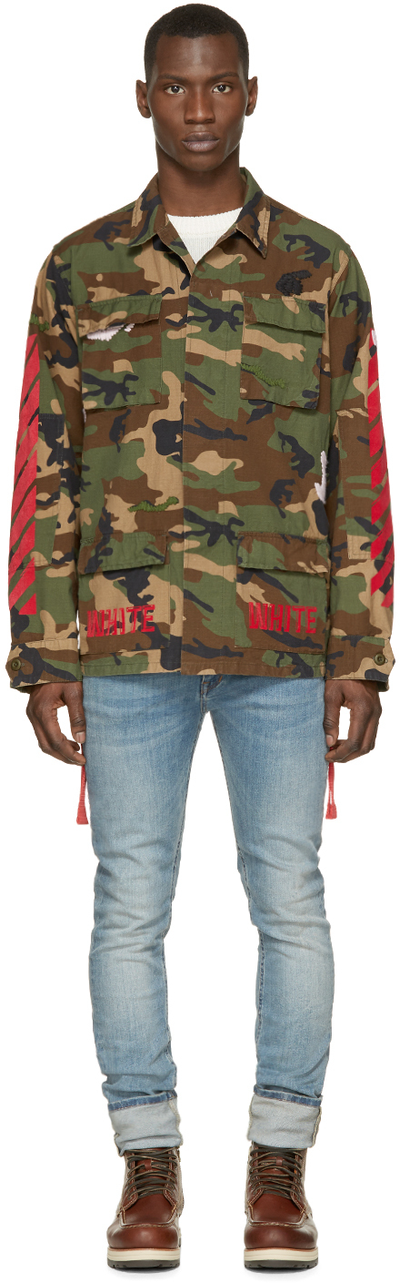 Off-White c/o Virgil Abloh Cotton Camouflage Sport Jacket in Black Purple  (Green) for Men | Lyst