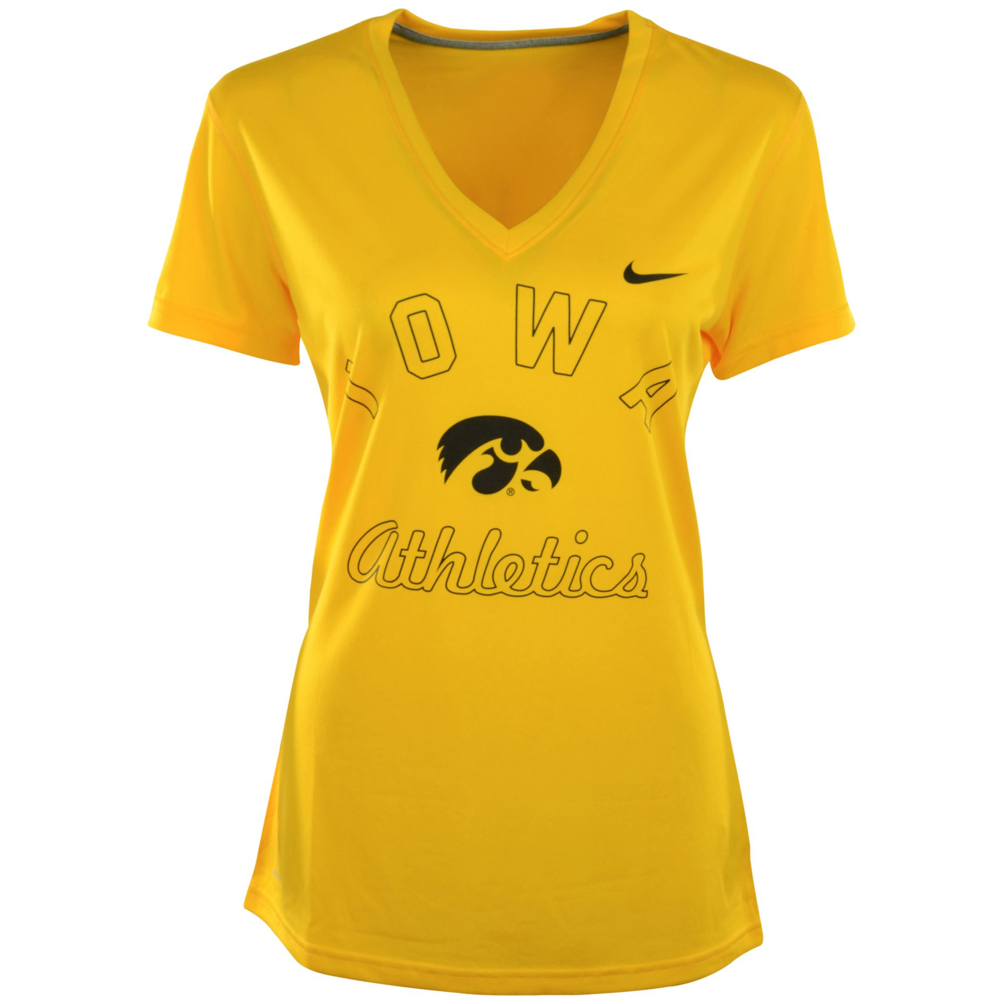 Nike Women'S Short-Sleeve Iowa Hawkeyes Dri-Fit T-Shirt in Gold | Lyst