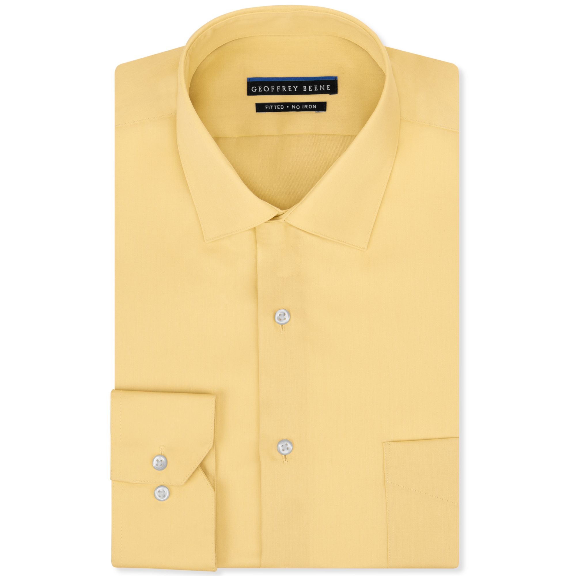 geoffrey beene sateen fitted dress shirt