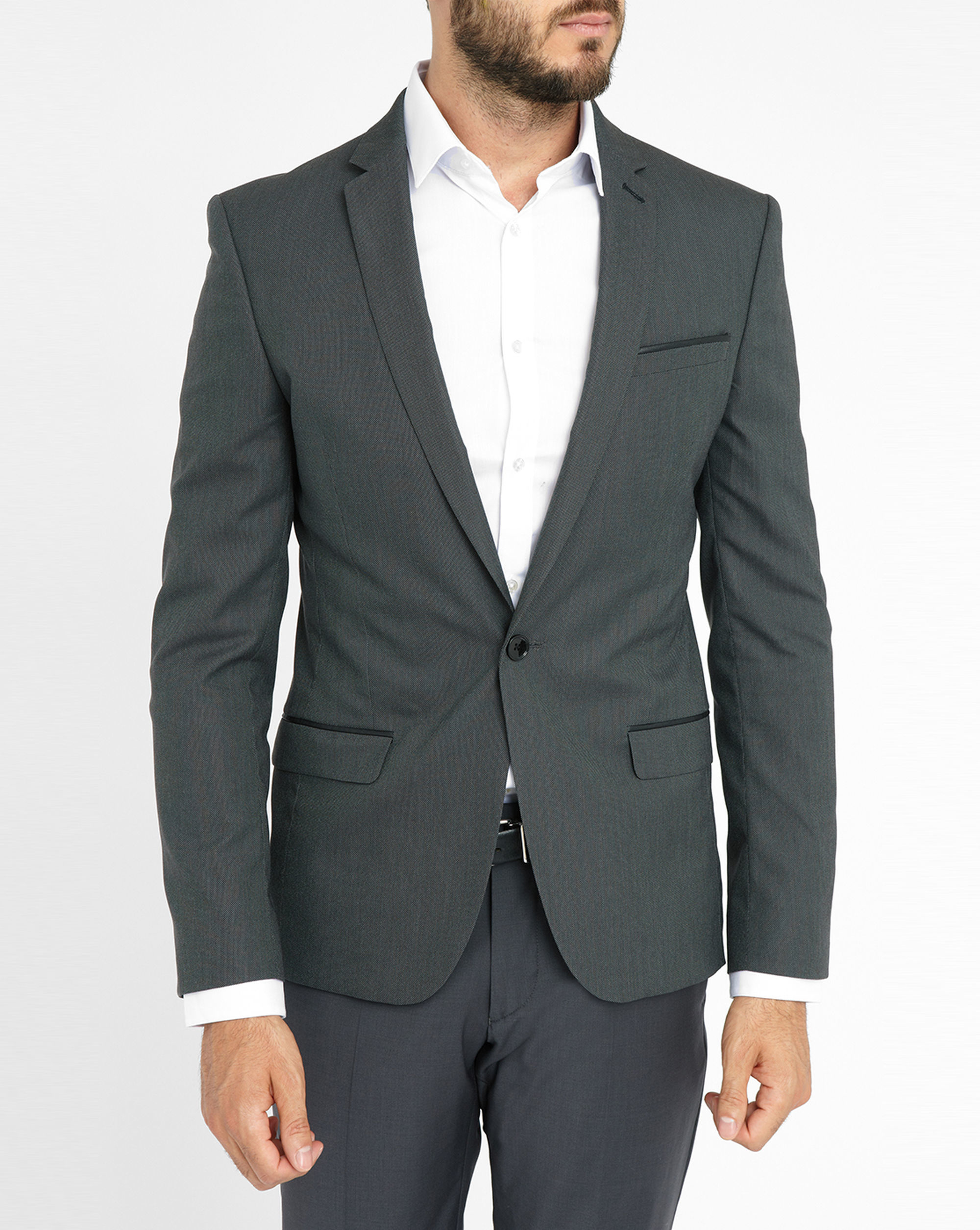 Celio club Charcoal Suit Jacket in Gray for Men Lyst