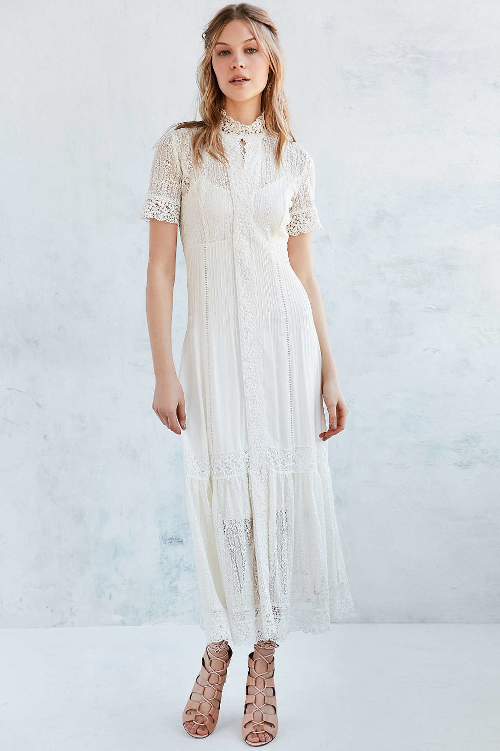 white lace victorian dress