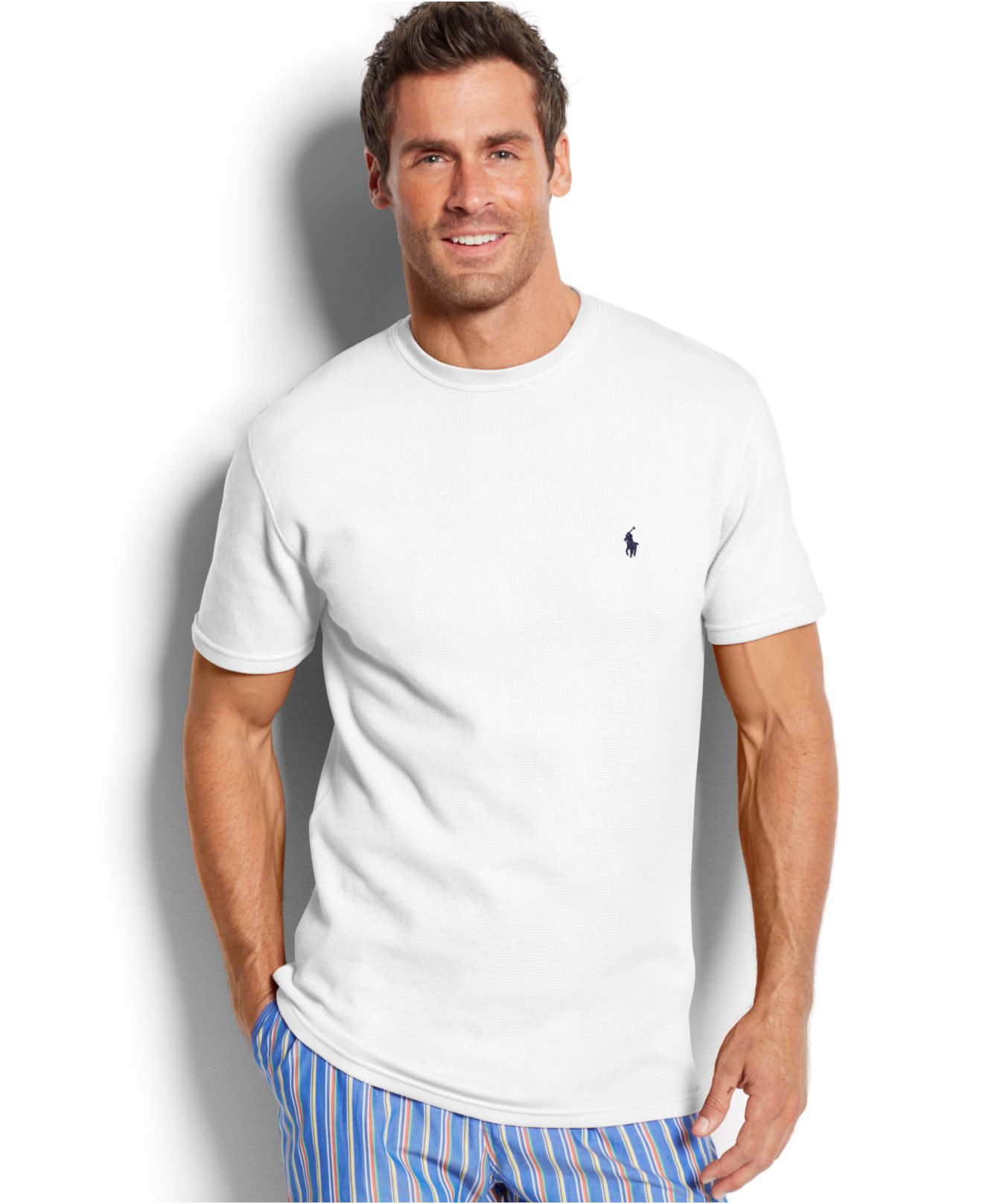 polo waffle knit shirt