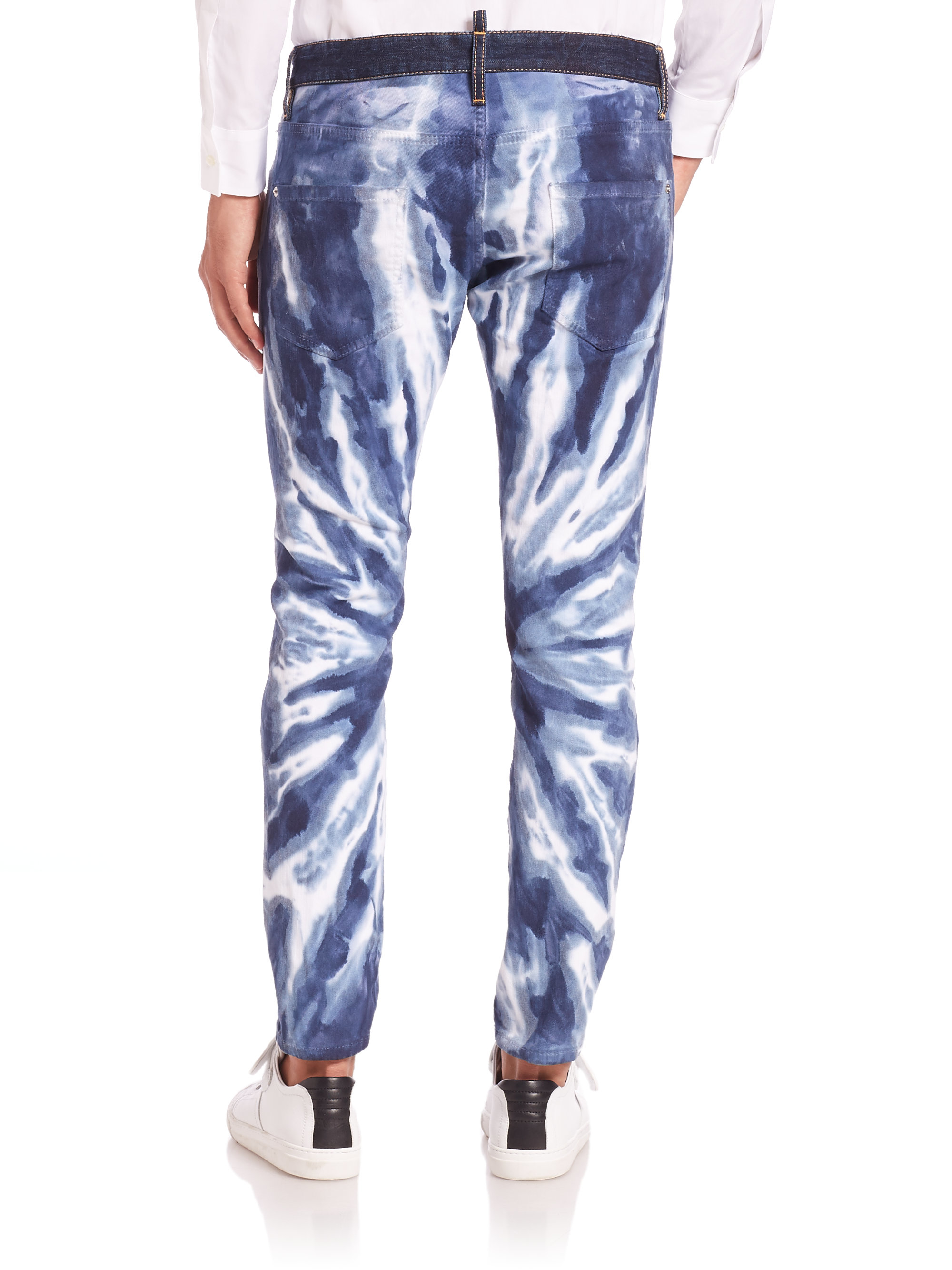 Lyst Dsquared² Tie Dye Skinny Jeans in Blue for Men