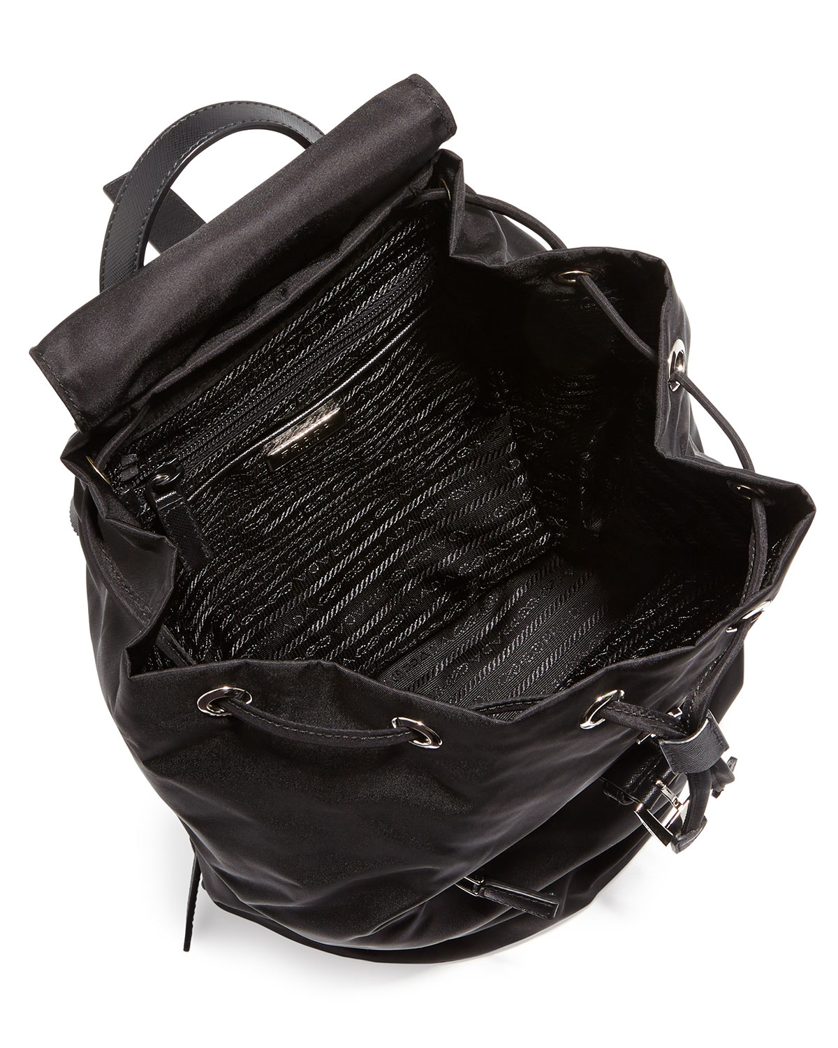 Prada Vela Medium Backpack in Black (BLACK(NERO)) | Lyst