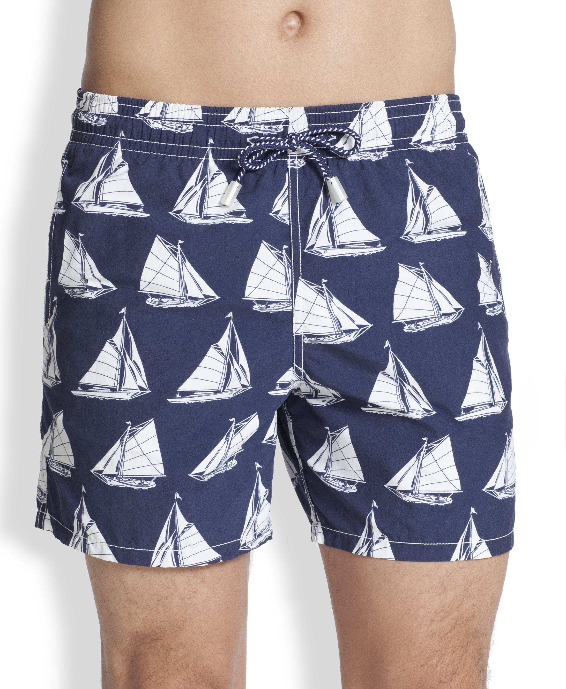 Vilebrequin Morea Navy Printed Swim Shorts in Blue for Men Lyst