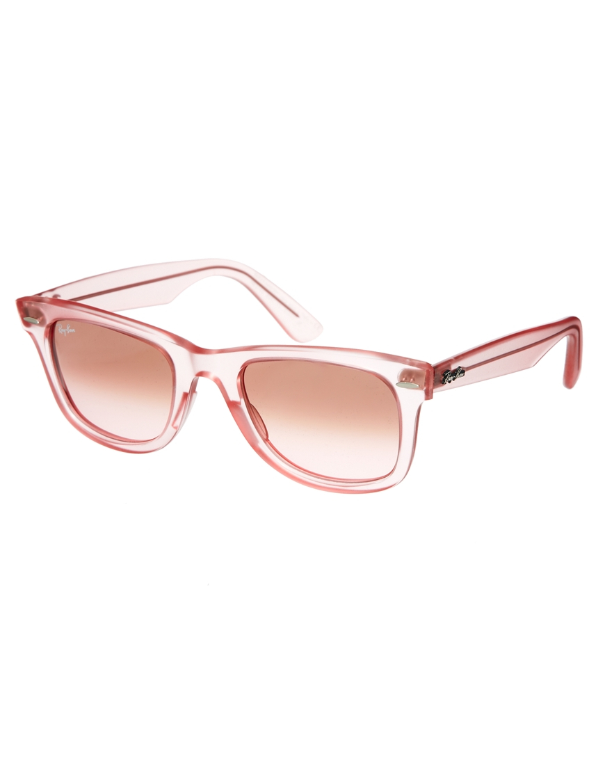 gek Op de grond botsen Ray-Ban Pink Wayfarer Sunglasses | Lyst