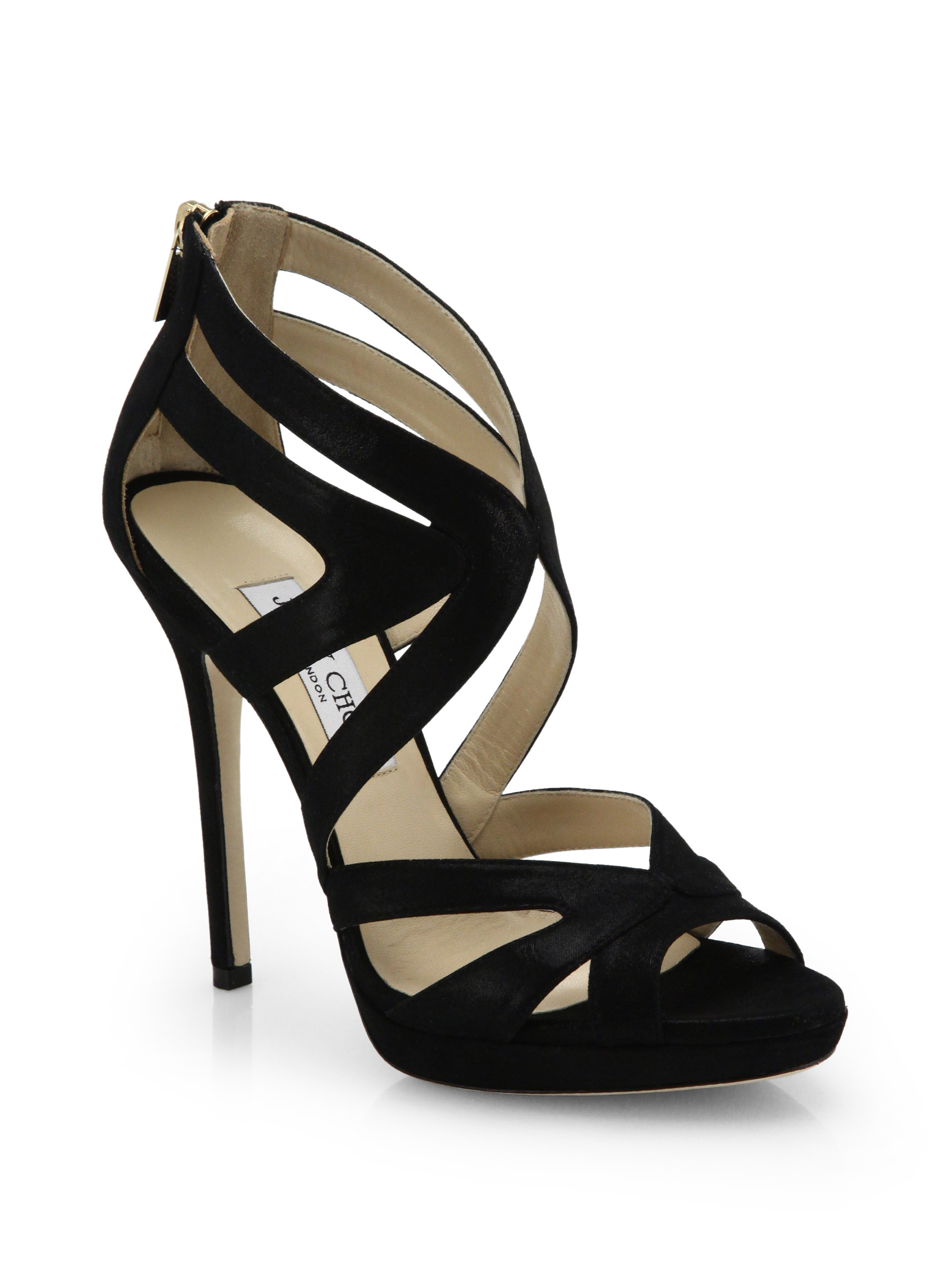 jimmy choo black sandal heels