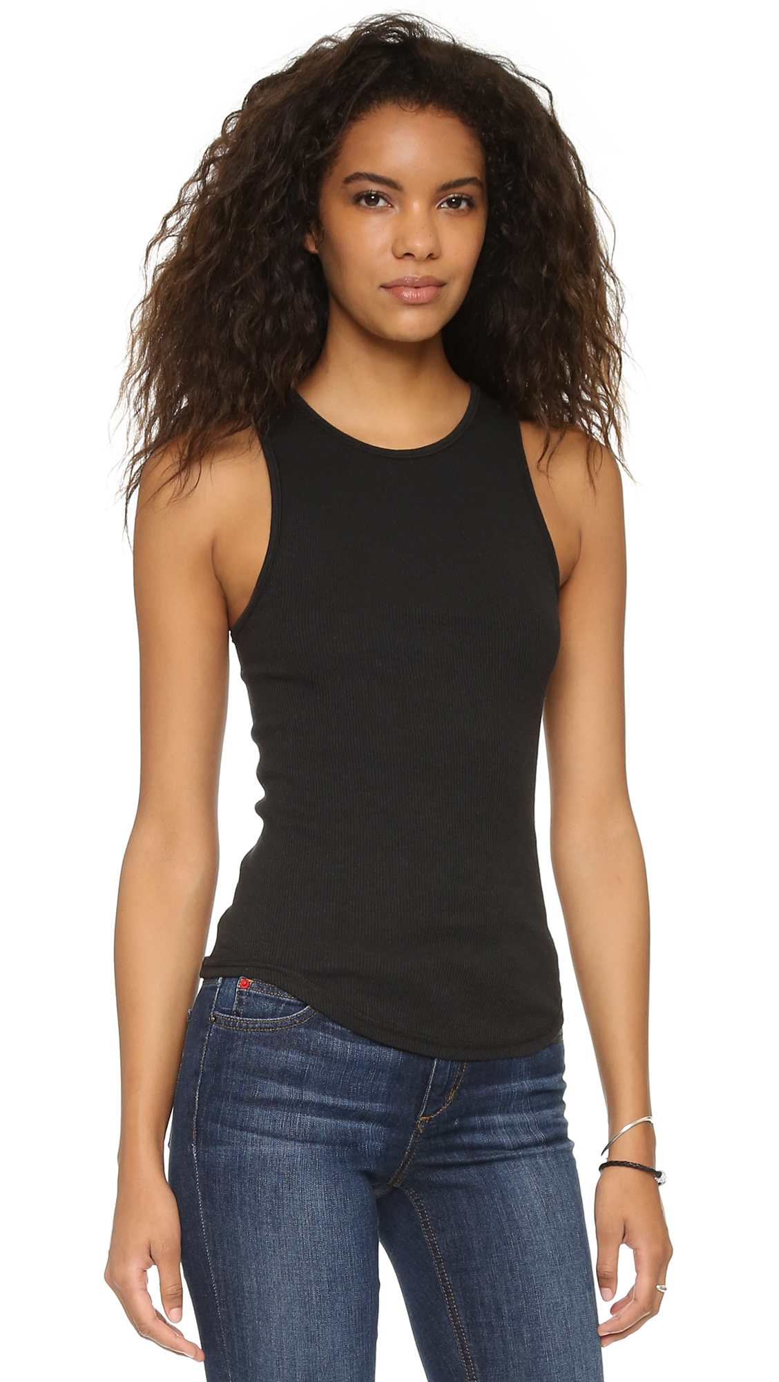 high neck muscle tank womens