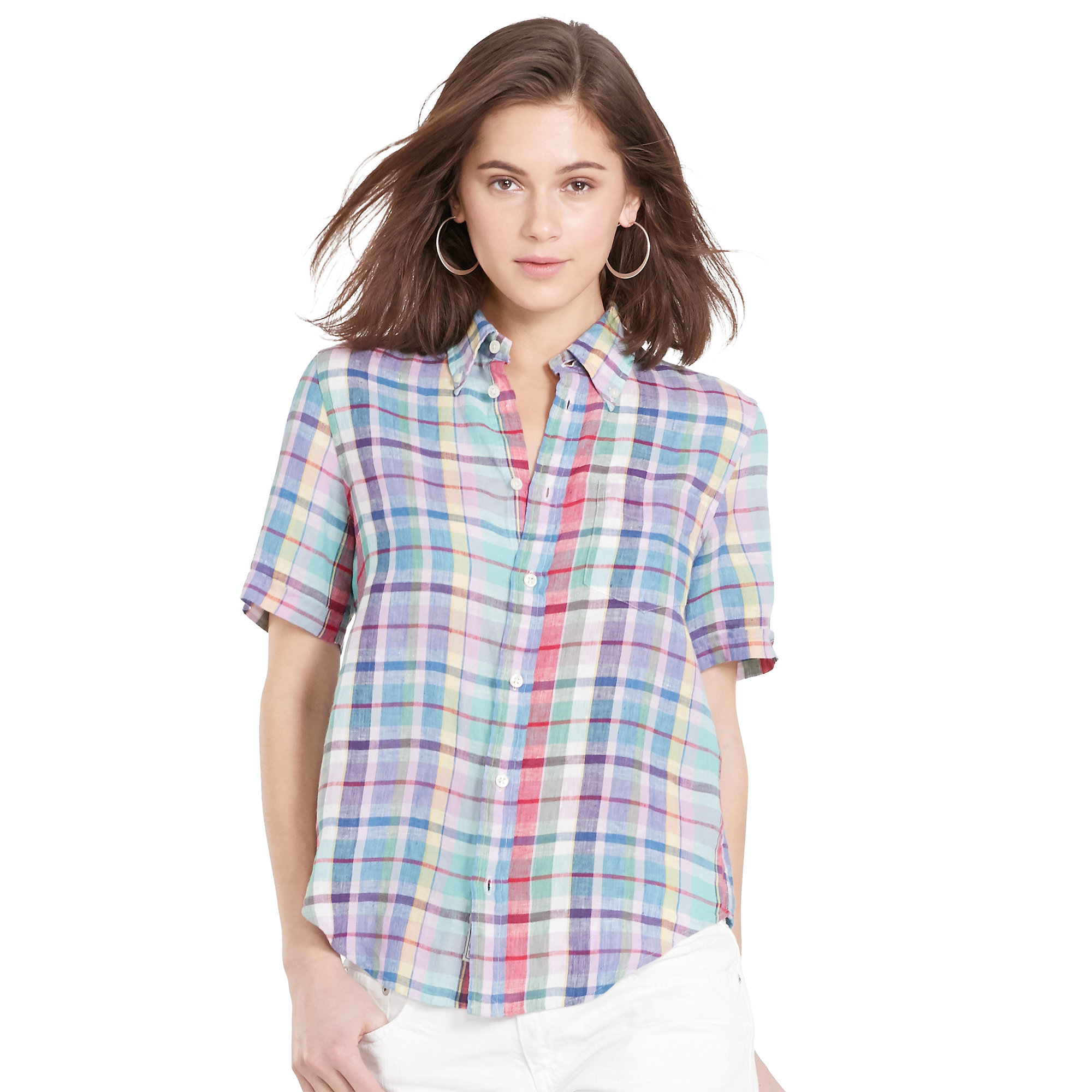 ralph lauren women's short sleeve shirt