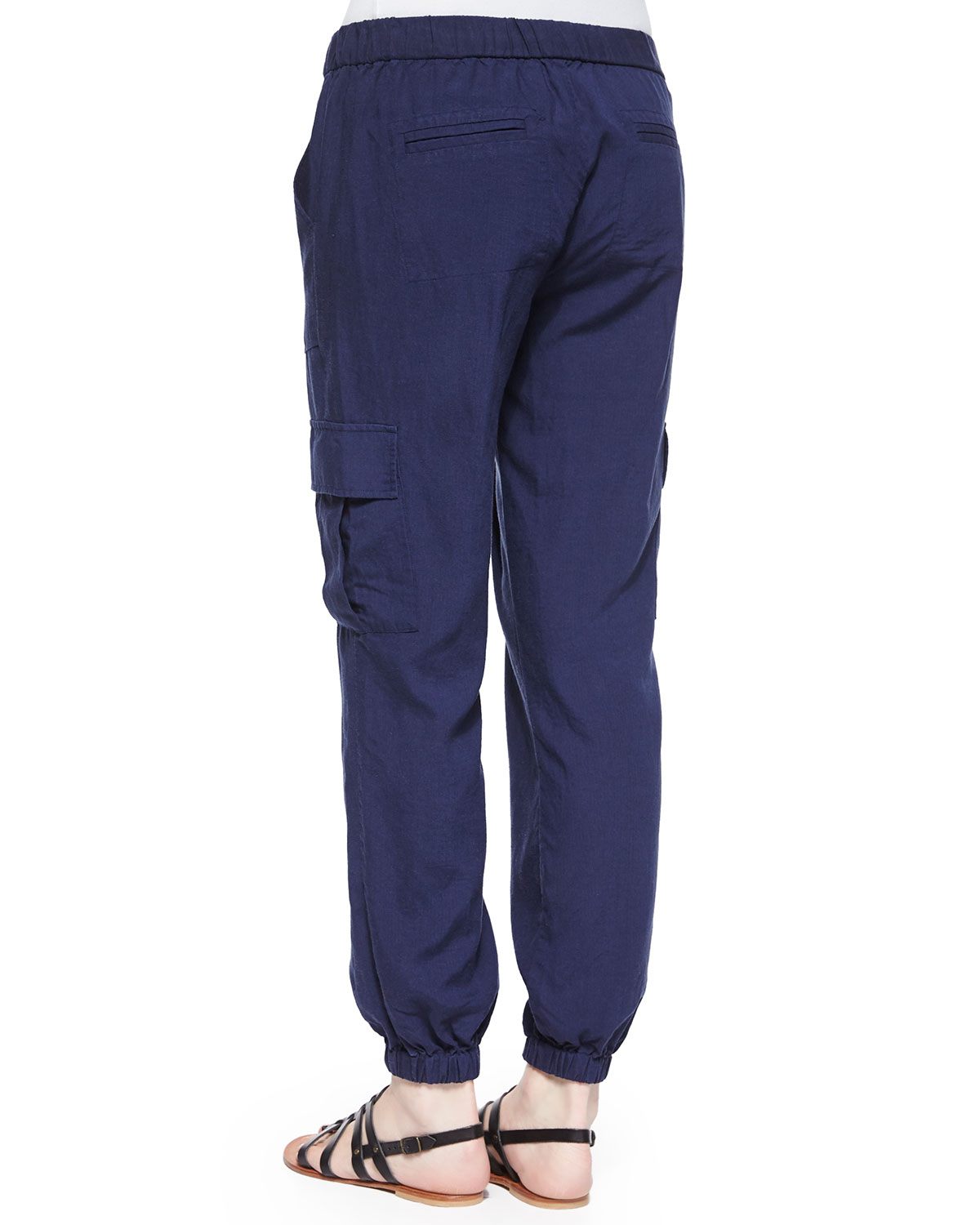 navy blue cargo jogger pants