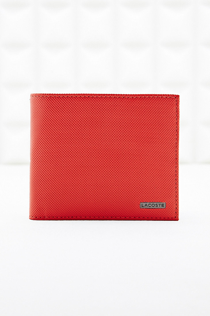 lacoste wallet red