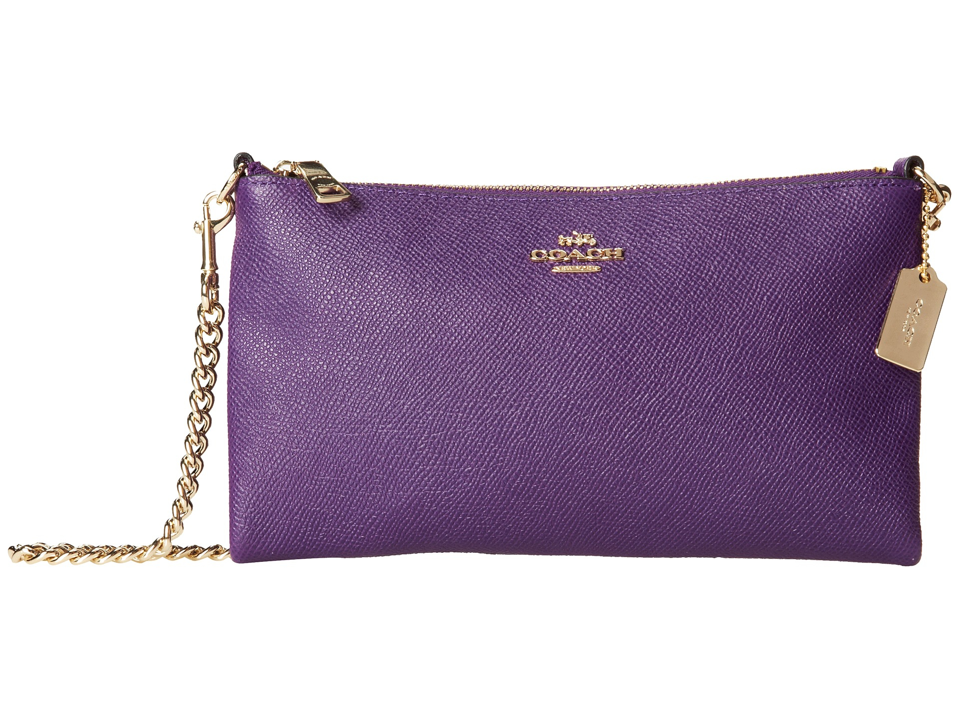 Coach Embossed Txt Leather Kylie Crossbody in Purple (Light/Violet) | Lyst