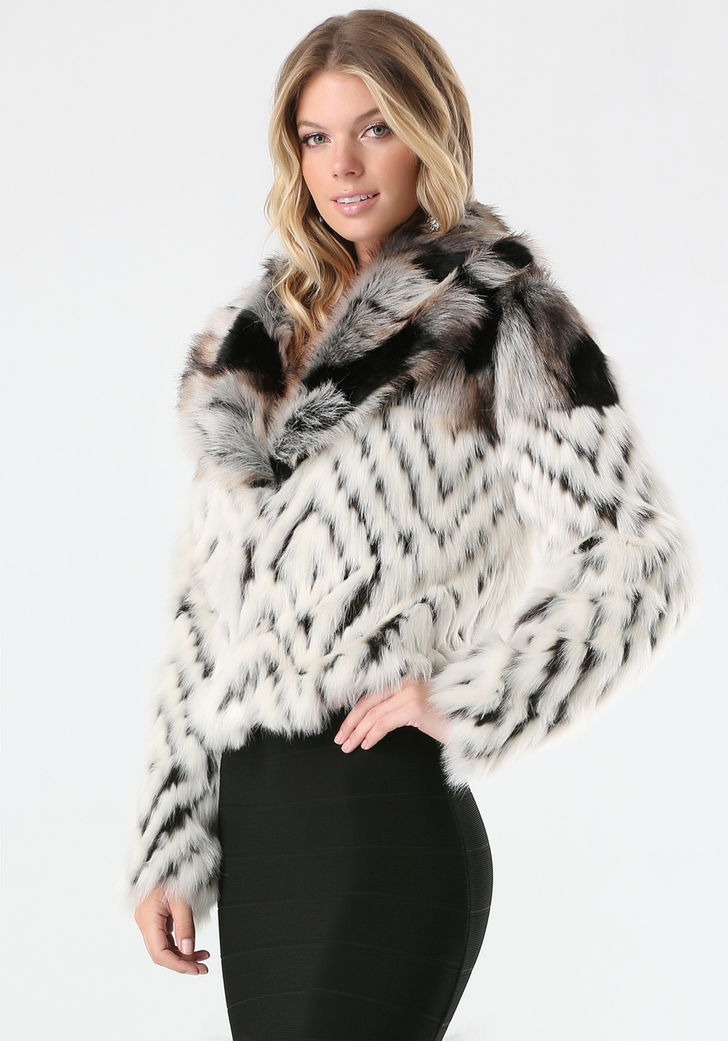 Bebe faux fur jacket Outlet